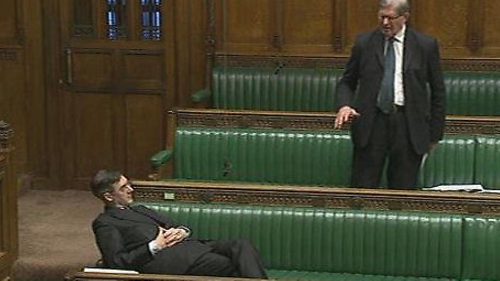 Rees-Mogg relaxes in the House of Commons - Credit: Archant