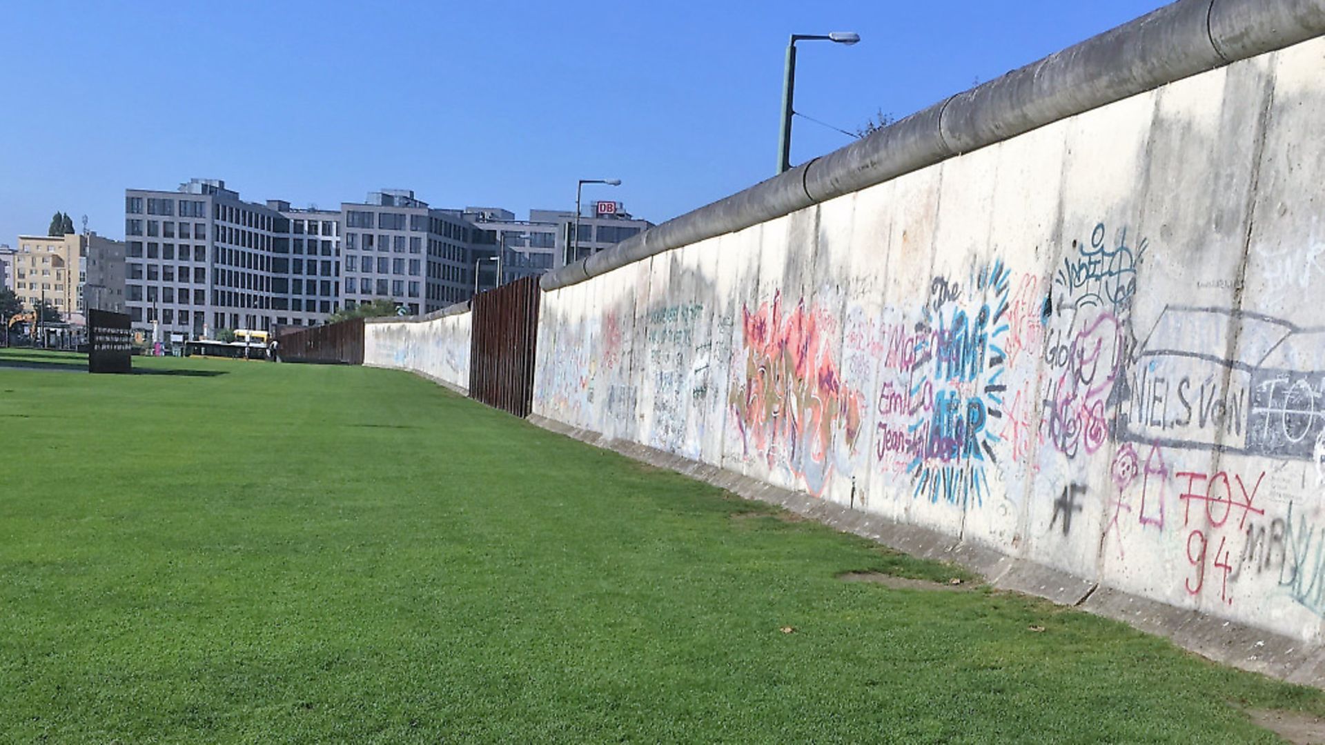 A surviving section of the Berlin Wall, which is now in a memorial park. - Credit: Archant