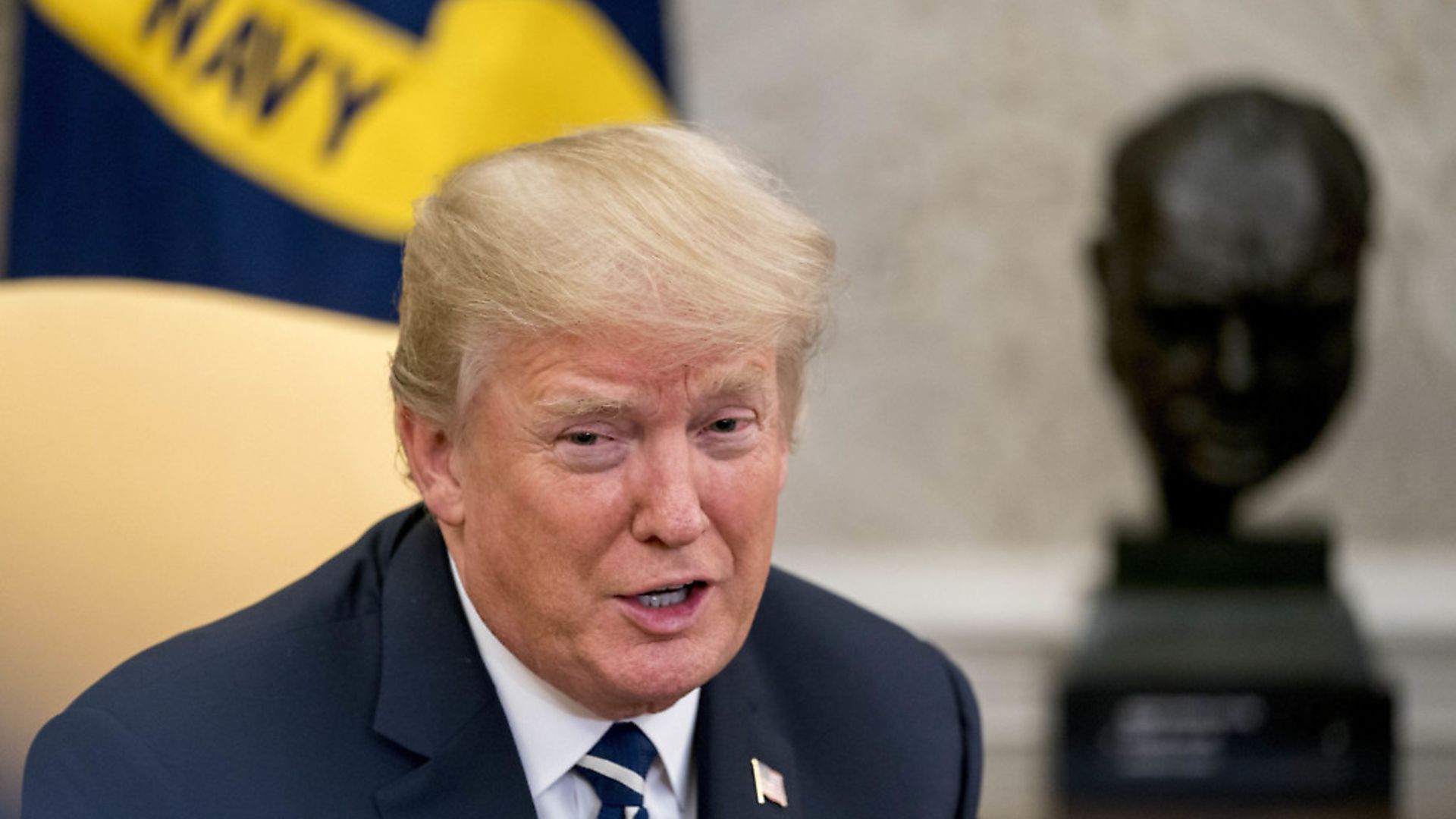 President Trump continues to evade questions on Russian interference and whether he tried to fire special counsel Robert Mueller. Picture: AP Photo/Andrew Harnik - Credit: AP