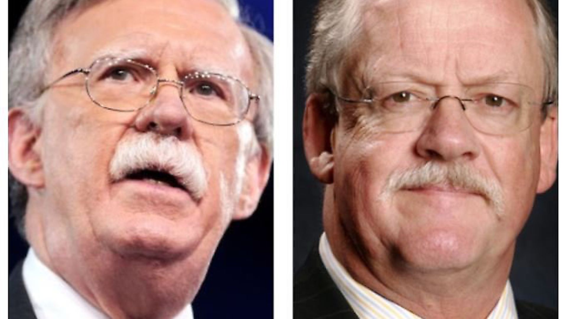 Look familiar? UKIP's Roger Helmer (right) tweeted his support of Trump's new National Security Advisor John Bolton - Credit: Archant