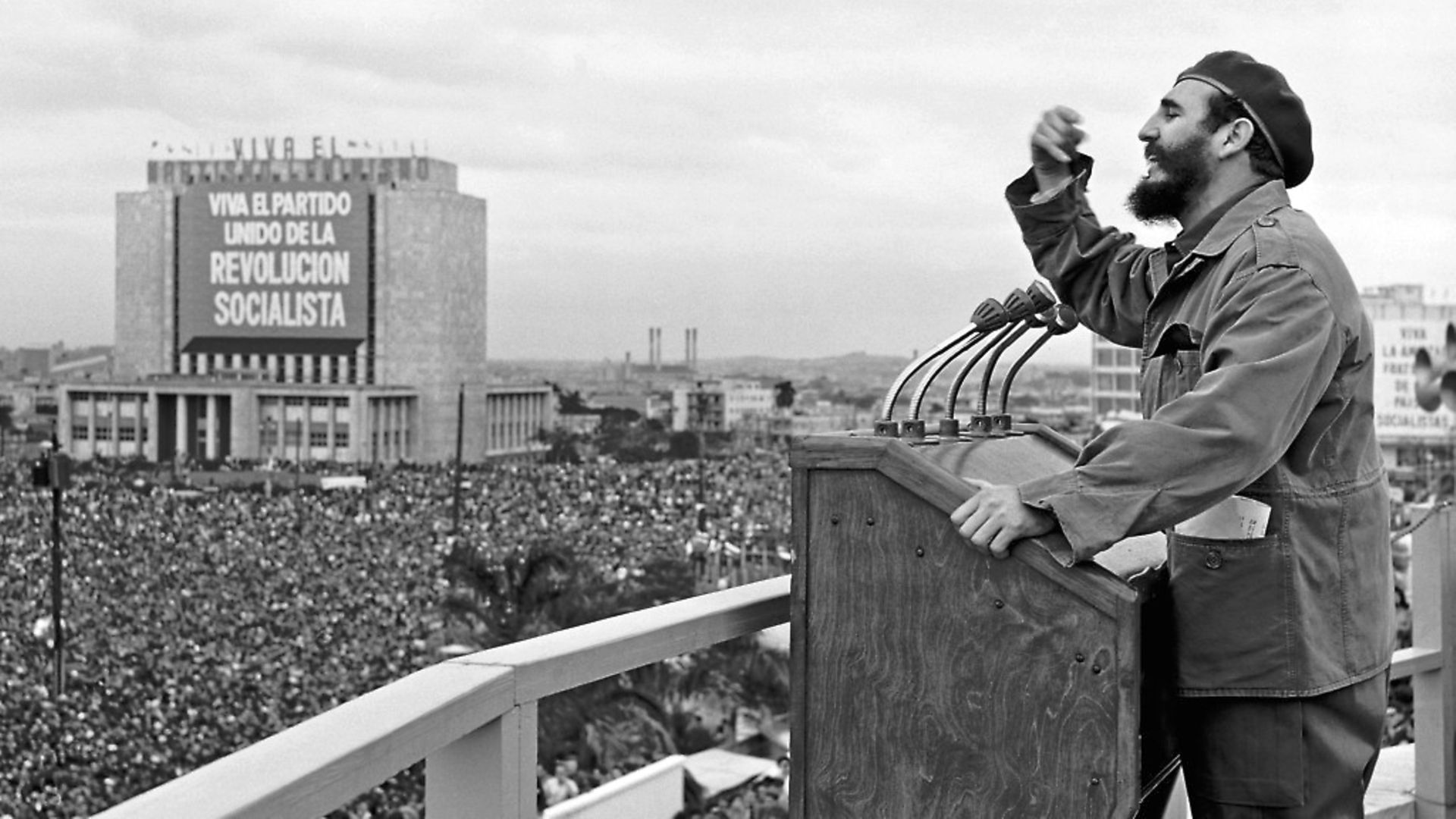 Havana. Cuba. Cuban leader Fidel Castro addressing at the meeting. Photo TASS - Credit: ITAR-TASS / TopFoto