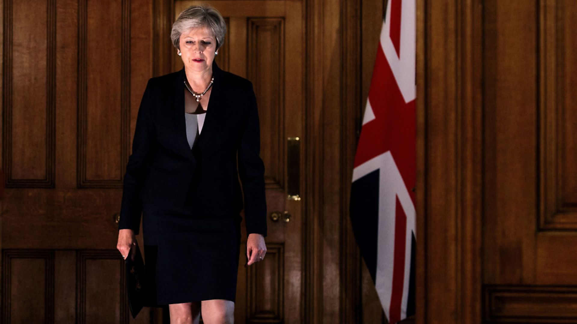 Britain's Prime Minister Theresa May arrives to make a statement on the Brexit negotiations following a European Union summit in Salzburg, at no 10 Downing Street, central London on September 21, 2018. - British Prime Minister Theresa May said Friday the European Union's abrupt dismissal of her Brexit plan was not acceptable, as she conceded talks were "at an impasse". (Photo by Jack Taylor / POOL / Getty Images)        (Photo credit should read JACK TAYLOR/AFP/Getty Images) - Credit: AFP/Getty Images