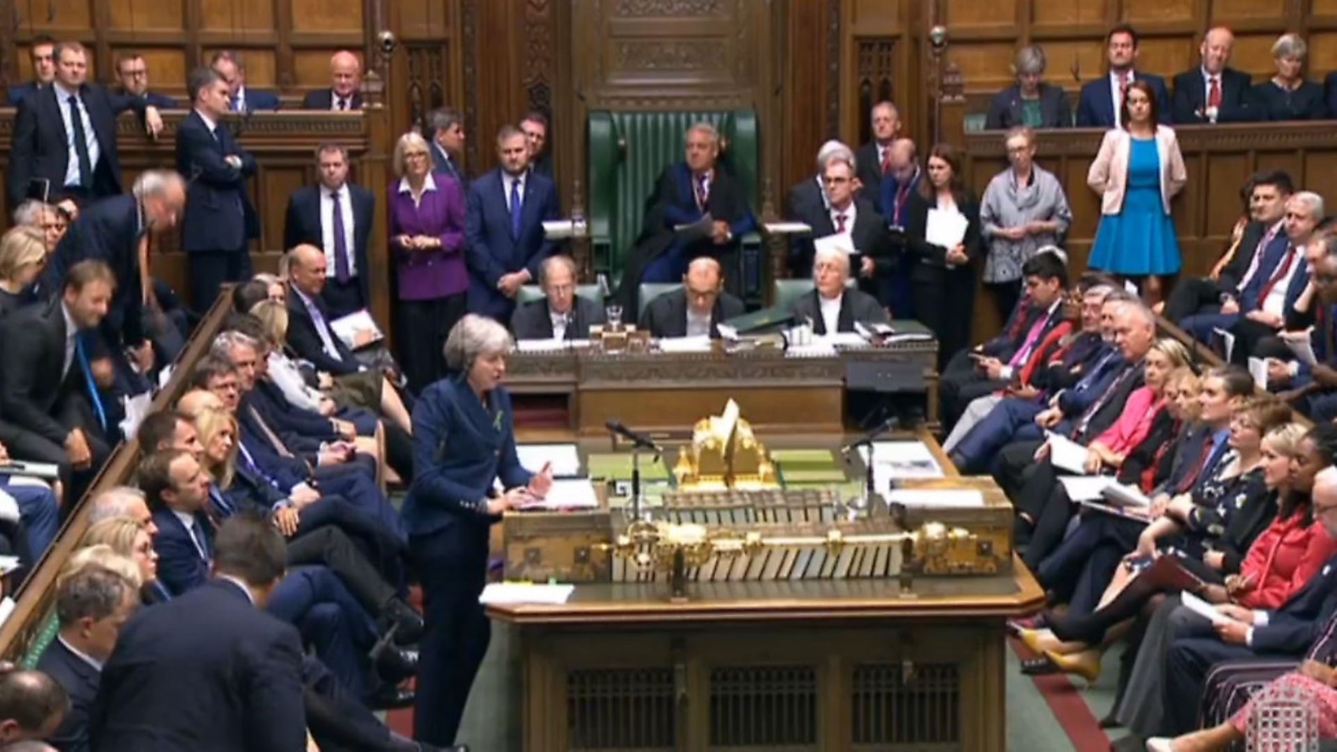Labour leader Jeremy Corbyn quizzed the prime minister on her claims that austerity was coming to an end
Photo: PA - Credit: PA Wire/PA Images