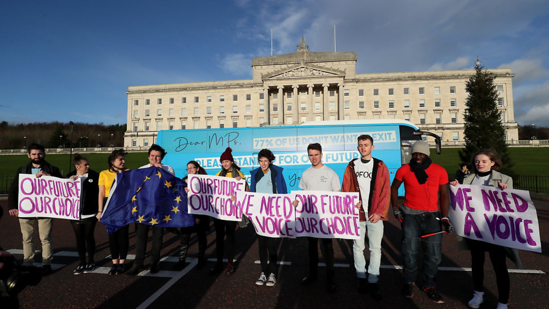 Members of Our Future, Our Choice protest in Northern Ireland. Photograph: Brian Lawless - Credit: PA Wire/PA Images