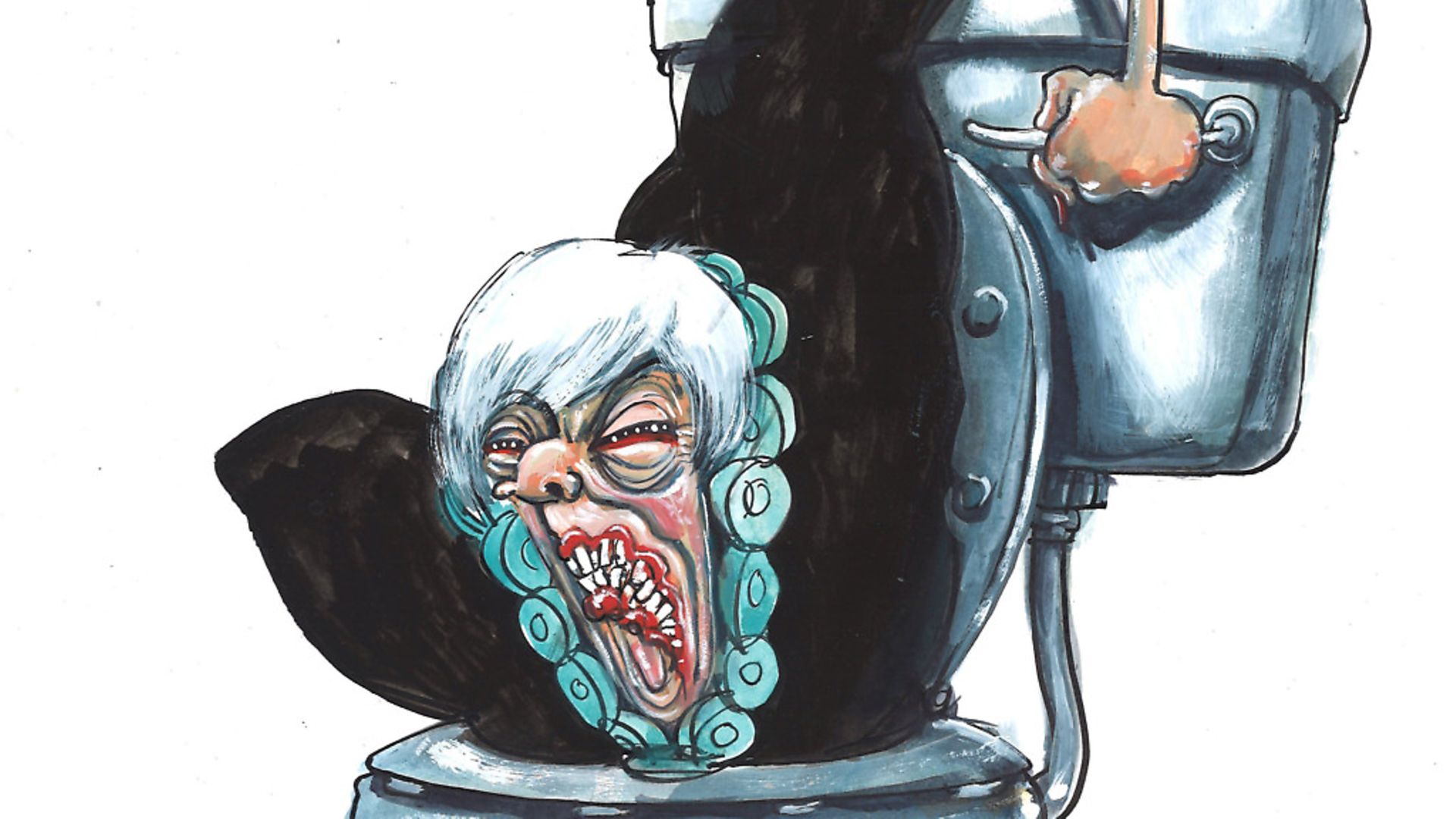 Britain's blockage. Cartoon by Martin Rowson. - Credit: Archant