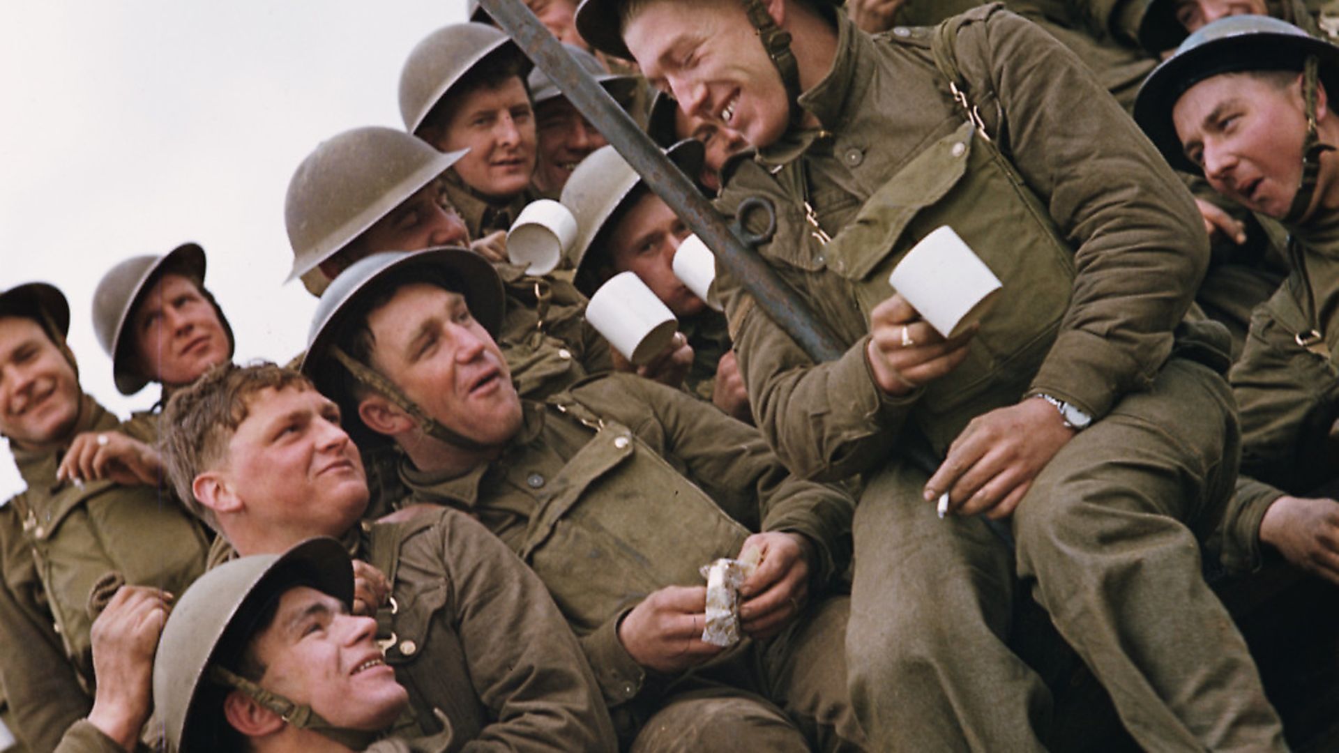 A group of British soldiers having a tea-break, circa 1944. Photo:Fox Photos/Hulton Archive/Getty Images. - Credit: Getty Images