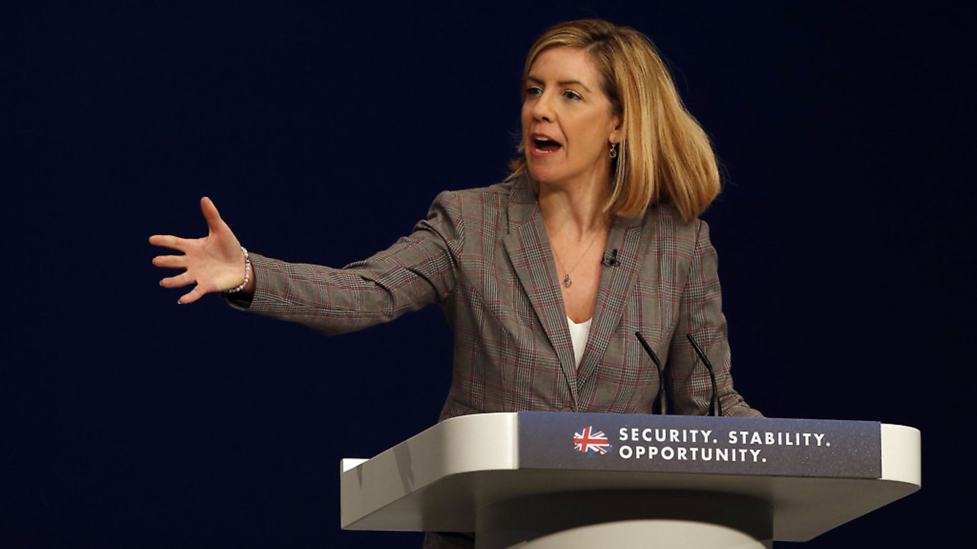 Andrea Jenkyns, MP for Morley and Outwood, addresses Conservative Party conference. Photograph: Peter Byrne/PA. - Credit: PA Archive/PA Images