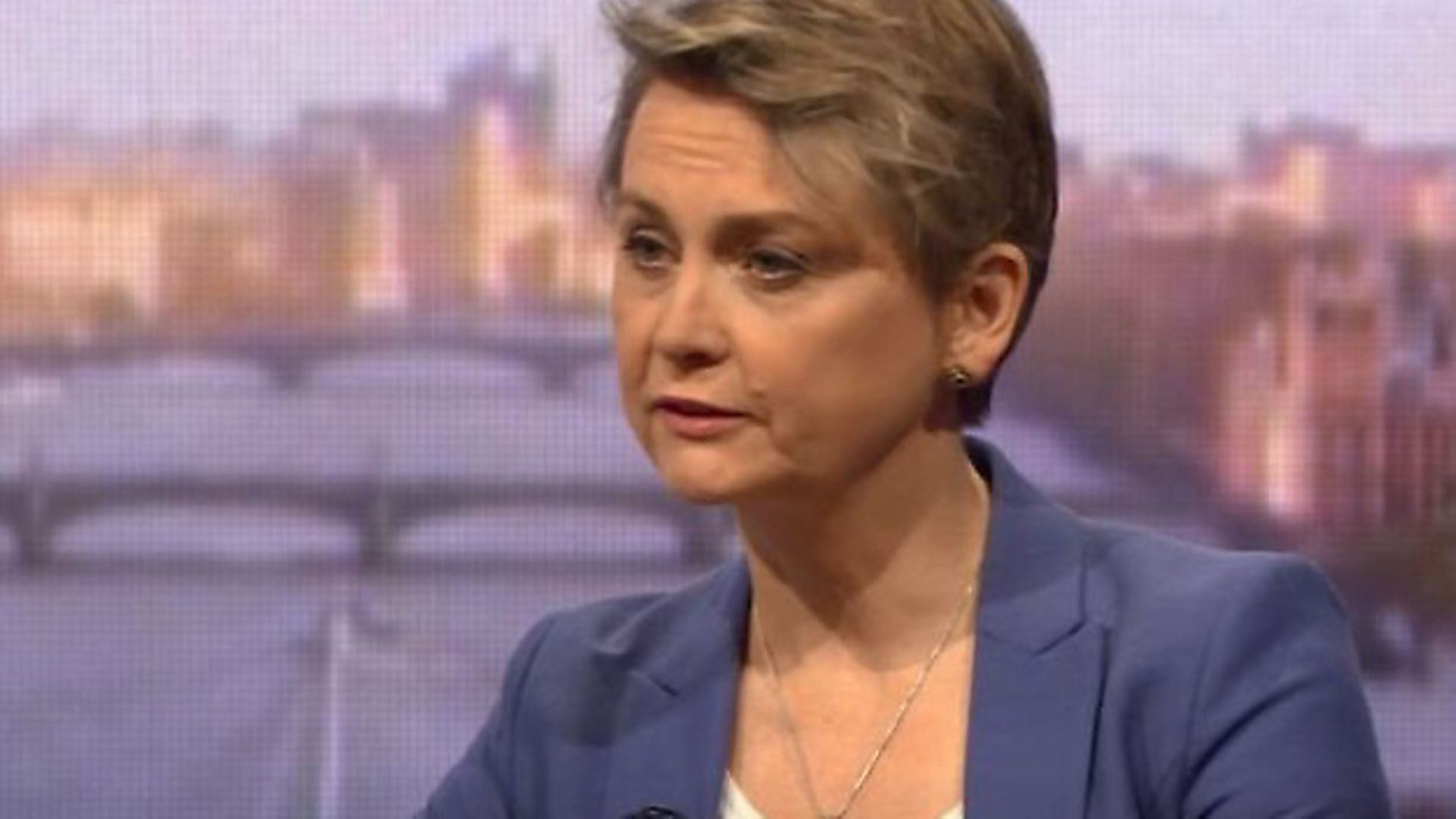 Yvette Cooper on Andrew Marr 27/01 - Credit: Archant
