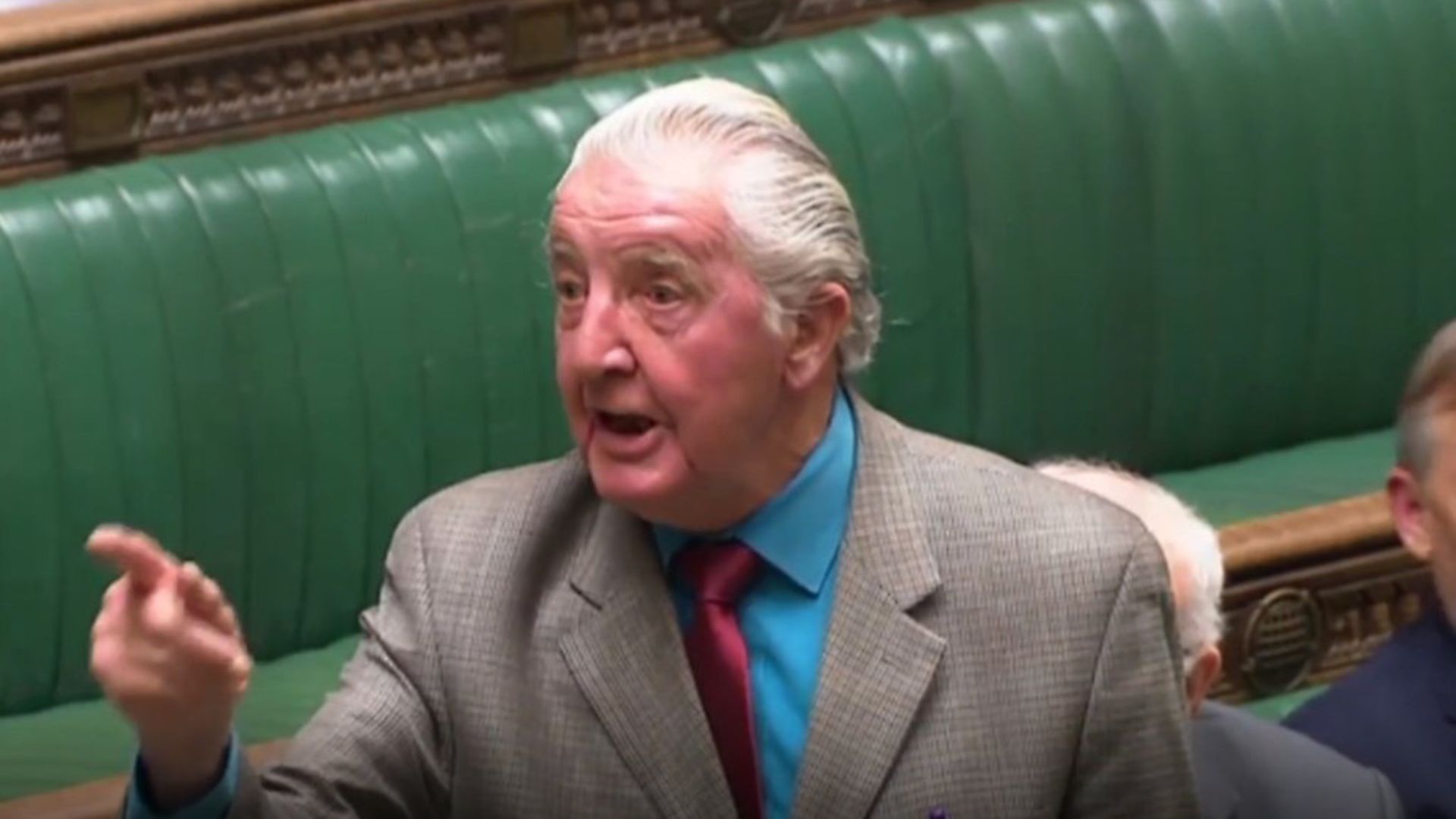 Dennis Skinner claims Theresa May is offering "bribes" to Labour MPs in return for Brexit votes. Photograph: Parliament TV. - Credit: Archant