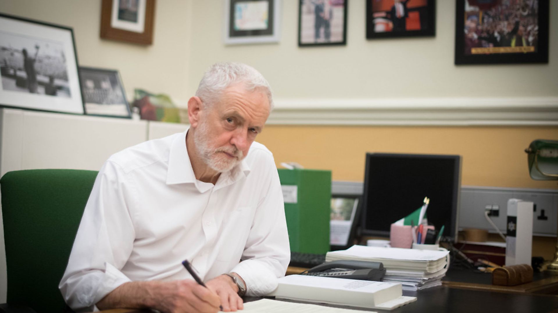 Jeremy Corbyn writes to Theresa May. Photograph: Stefan Rousseau/PA. - Credit: PA Wire/PA Images