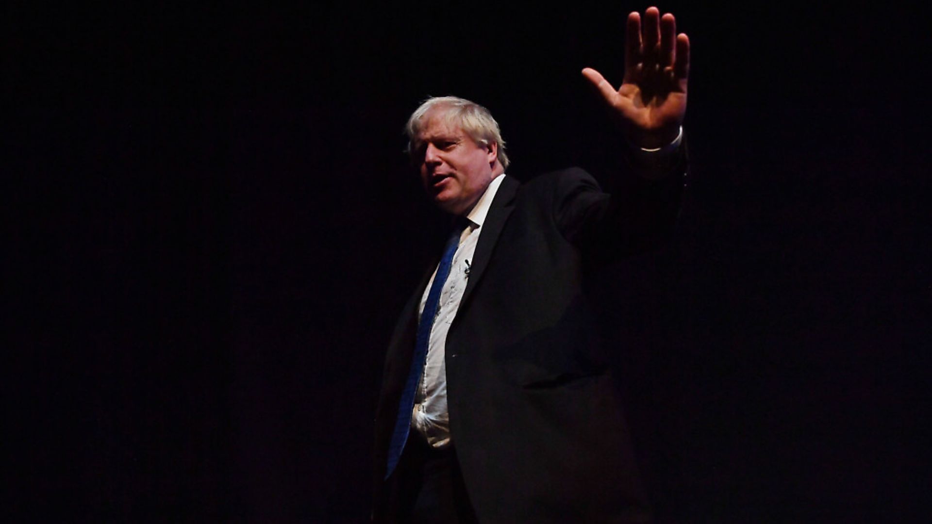 Boris Johnson waves after giving a speech during a fringe event on the sidelines of the third day of the Conservative Party Conference 2018. (Photo: BEN STANSALL/AFP/Getty Images) - Credit: AFP/Getty Images