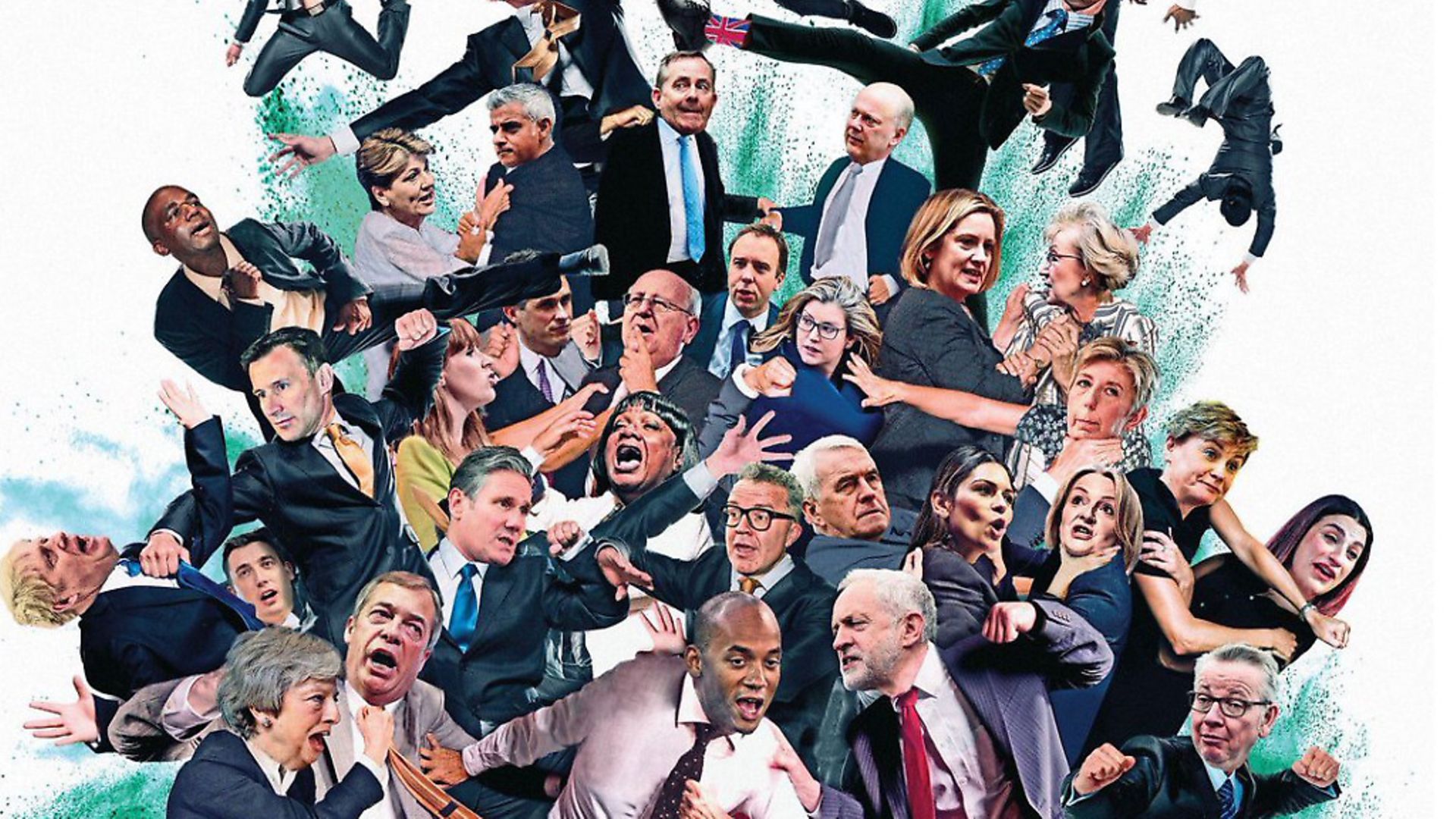 'House of Chaos!' - Chris Barker's front cover design for The New European. Photograph: Chris Barker/TNE. - Credit: Archant