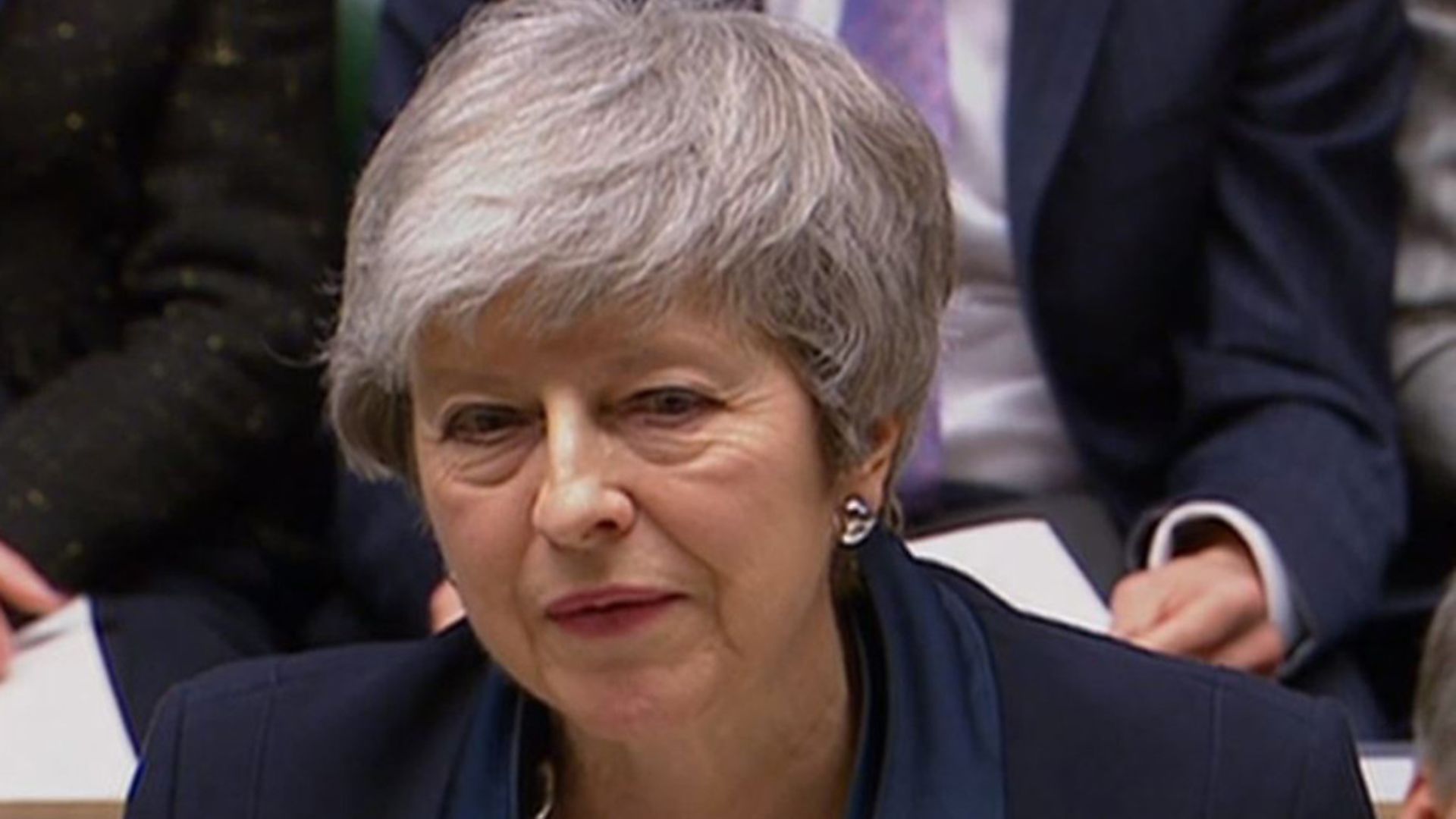 Prime Minister Theresa May updated MPs in the House of Commons, London, on the latest in the Brexit negotiations. 
PRESS ASSOCIATION Photo. Picture date: Tuesday February 26, 2019. See PA story POLITICS Brexit. Photo credit should read: PA Wire - Credit: PA