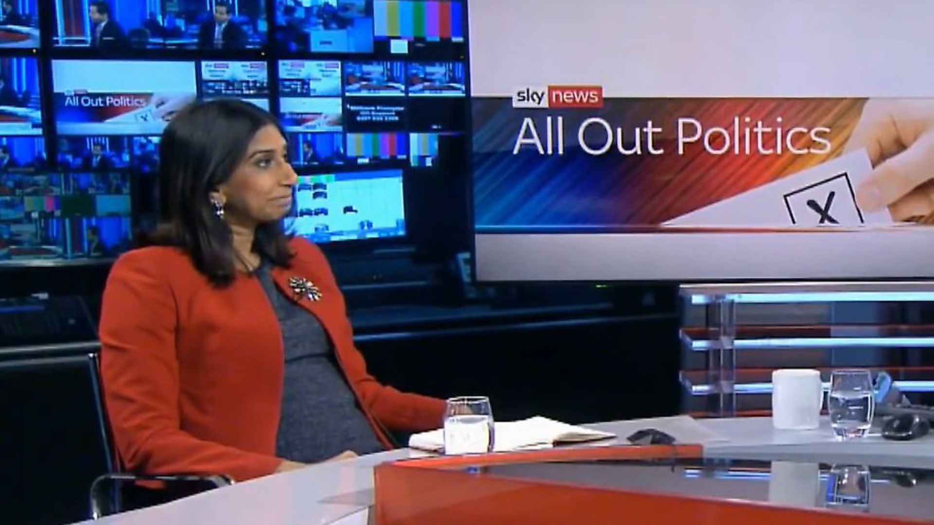 Suella Braverman appears on Sky News. Photograph: Sky. - Credit: Archant