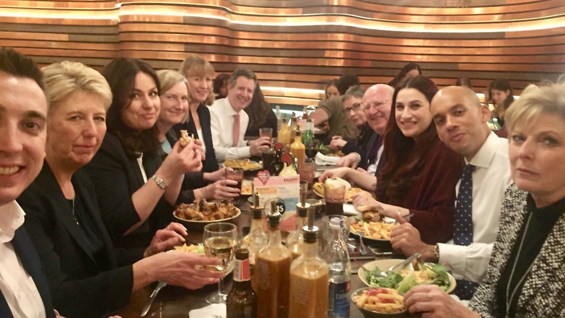 CHICKEN COUP: The Independent Group's get-together at Nando's. Contributed photo. - Credit: Archant