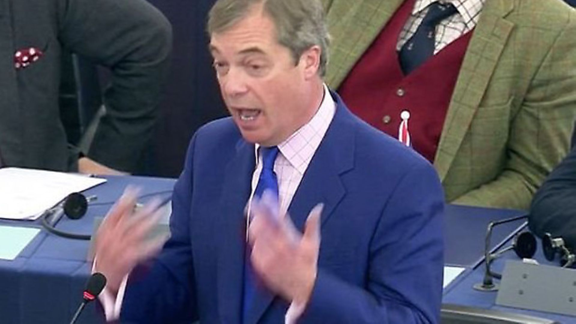 Nigel Farage in the European Parliament. Photograph: European Parliament. - Credit: Archant