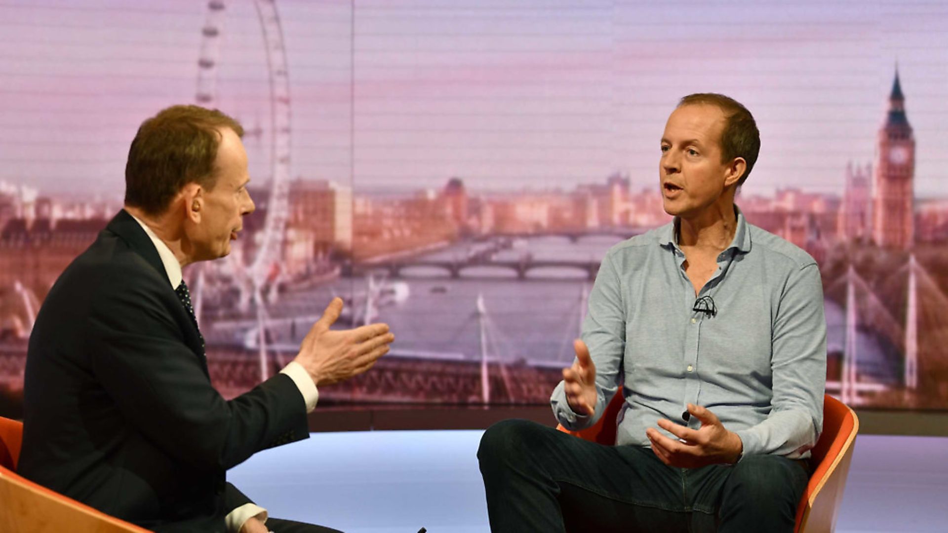 Nick Boles being interviewed by Andrew Marr. Picture: Jeff Overs/BBC/PA Wire

. - Credit: PA