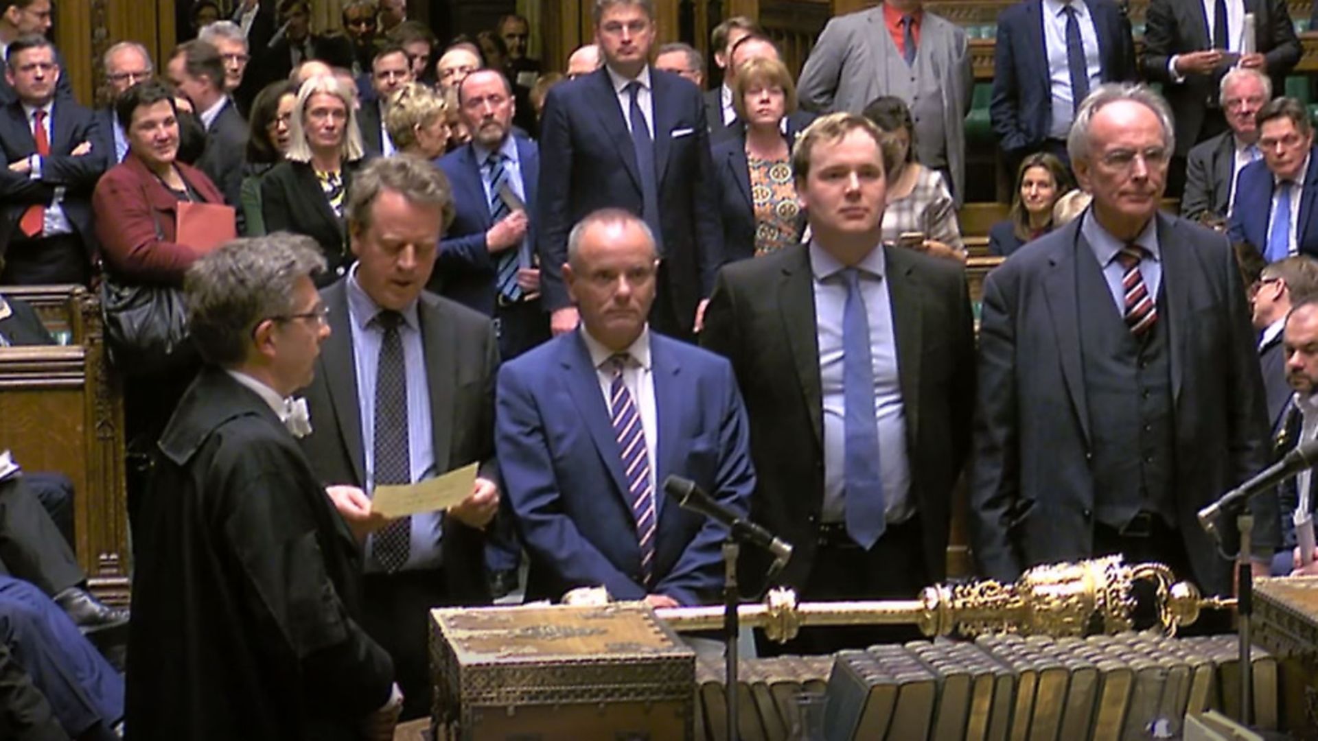 MPs announcing the result of the Brexit vote. Photograph: House of Commons/PA Wire. - Credit: PA