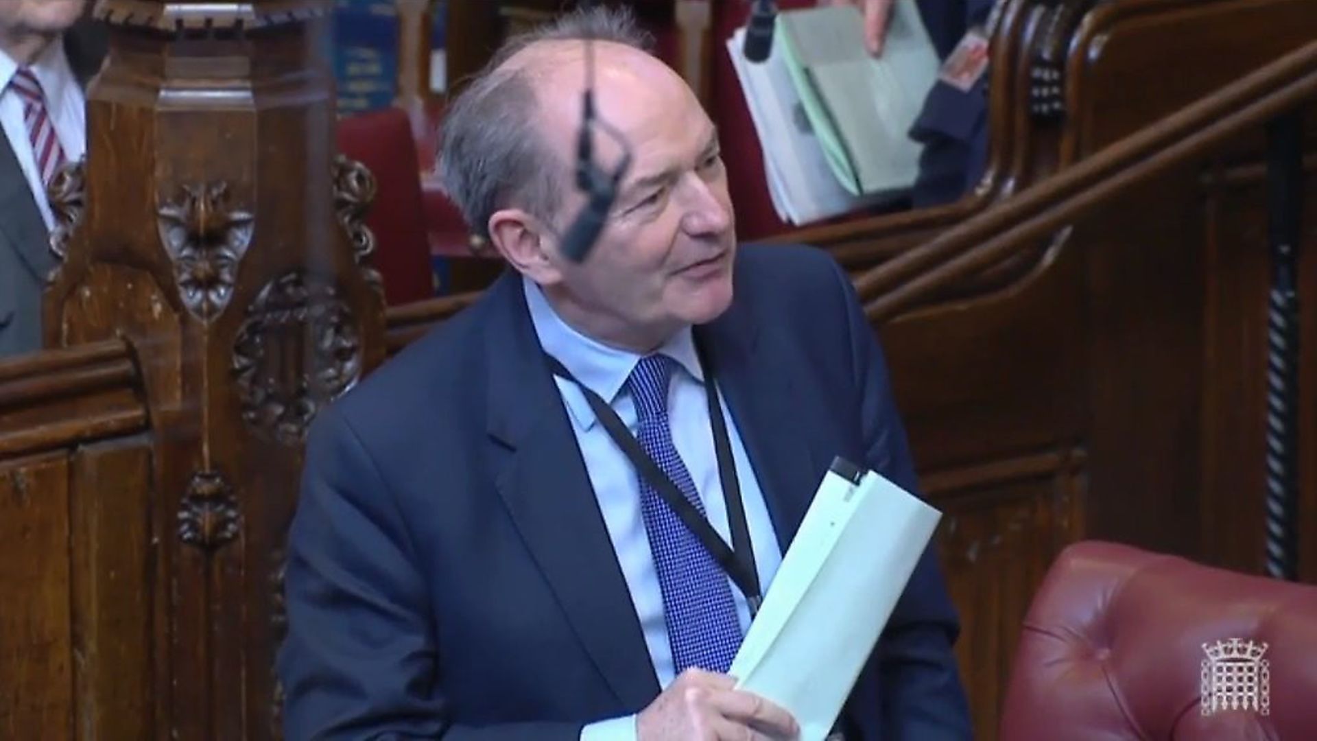 Lord Forsyth of Drumlean suggested using peel-off stickers for those that wanted EU referenced on their passports. Photograph: House of Lords. - Credit: Archant