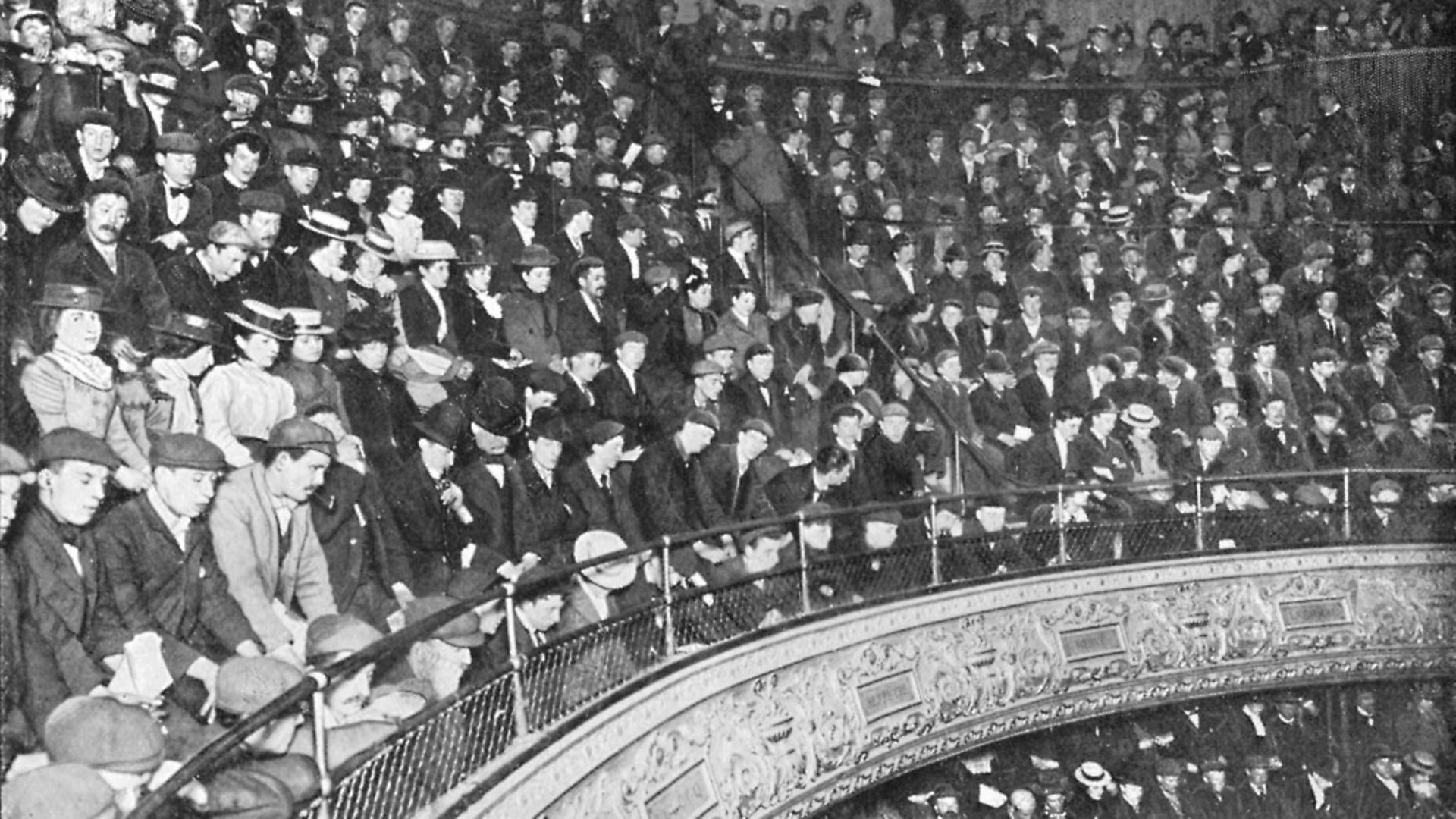 A music hall gallery, London, c1900. Photo: Getty - Credit: Getty Images