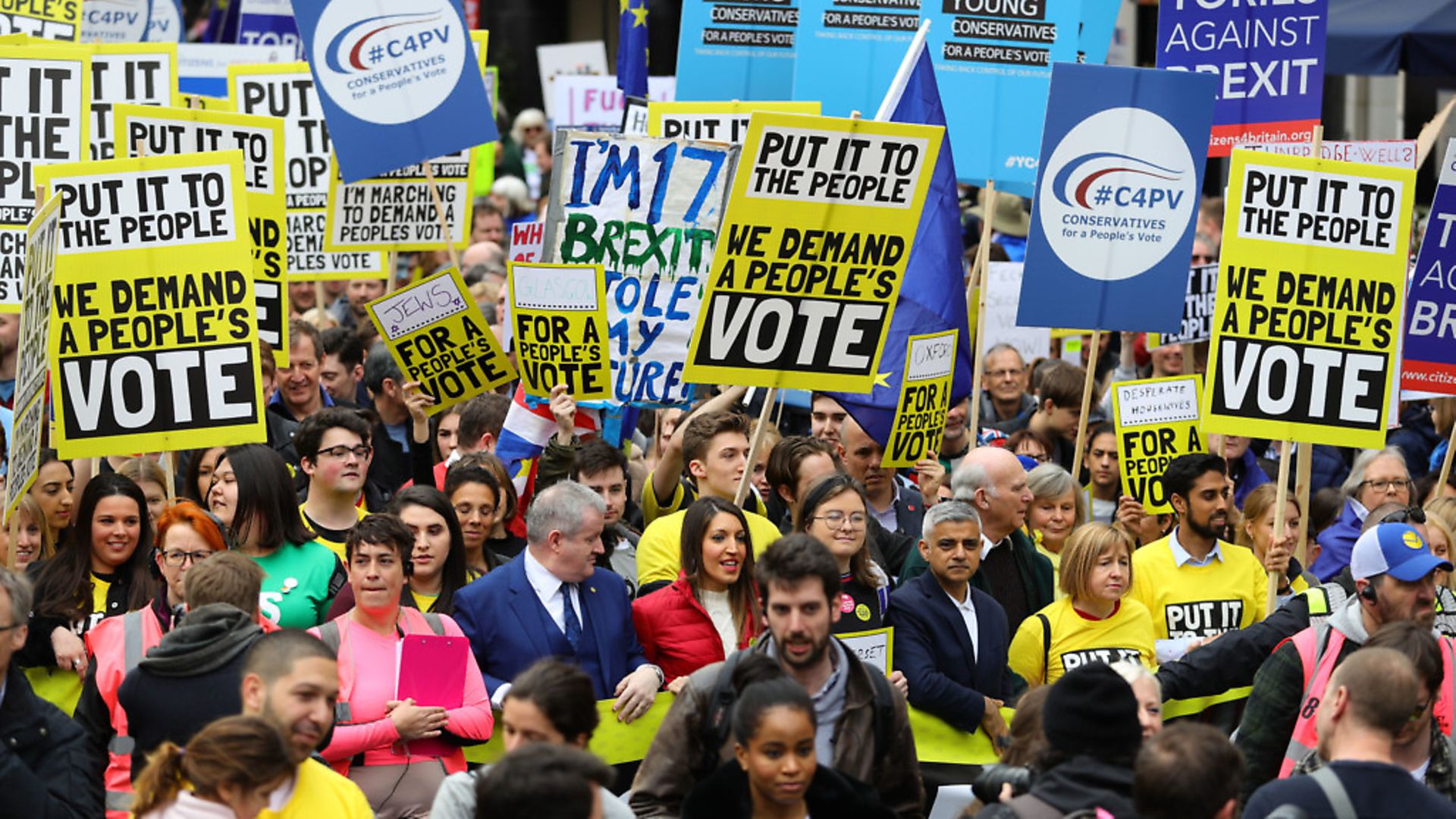The People's Vote March in London. Photograph: Aaron Chown/PA Wire. - Credit: PA