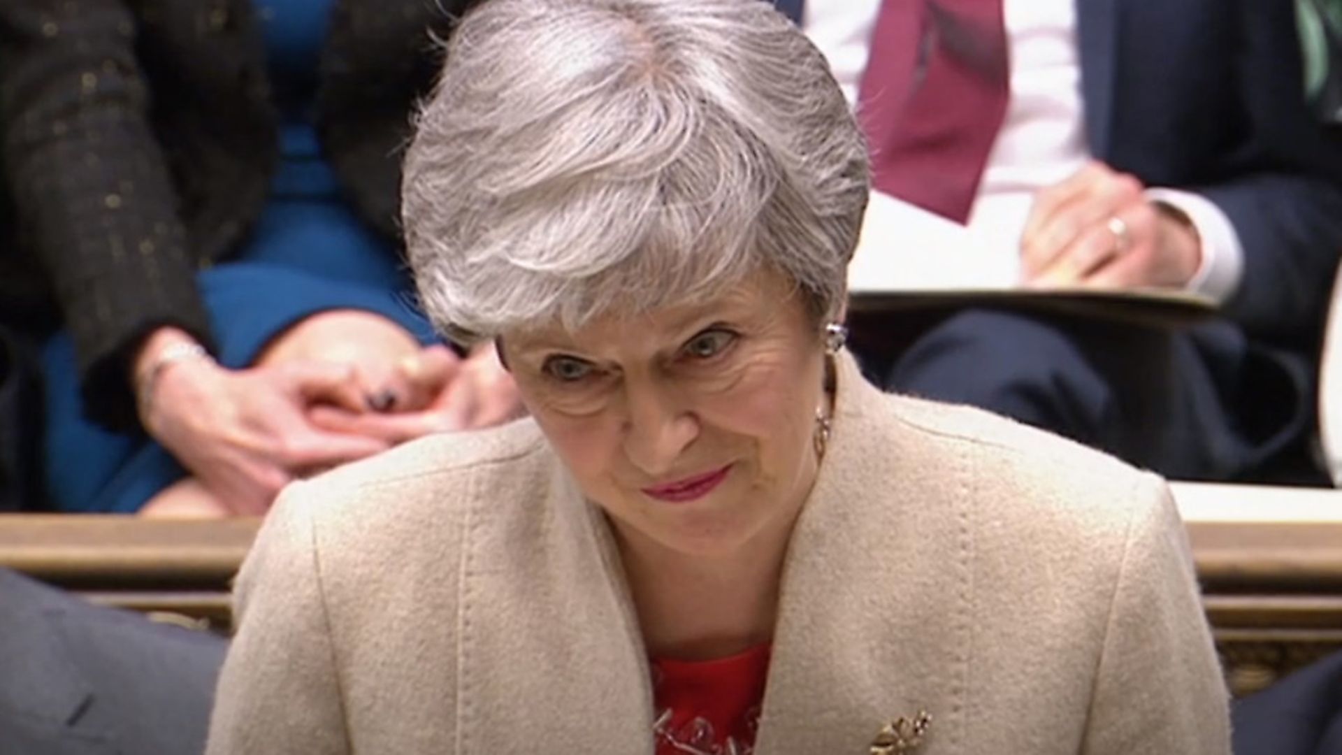 Prime Minister Theresa May speaks in the House of Commons during a Brexit debate. Photograph: House of Commons/PA Wire. - Credit: PA