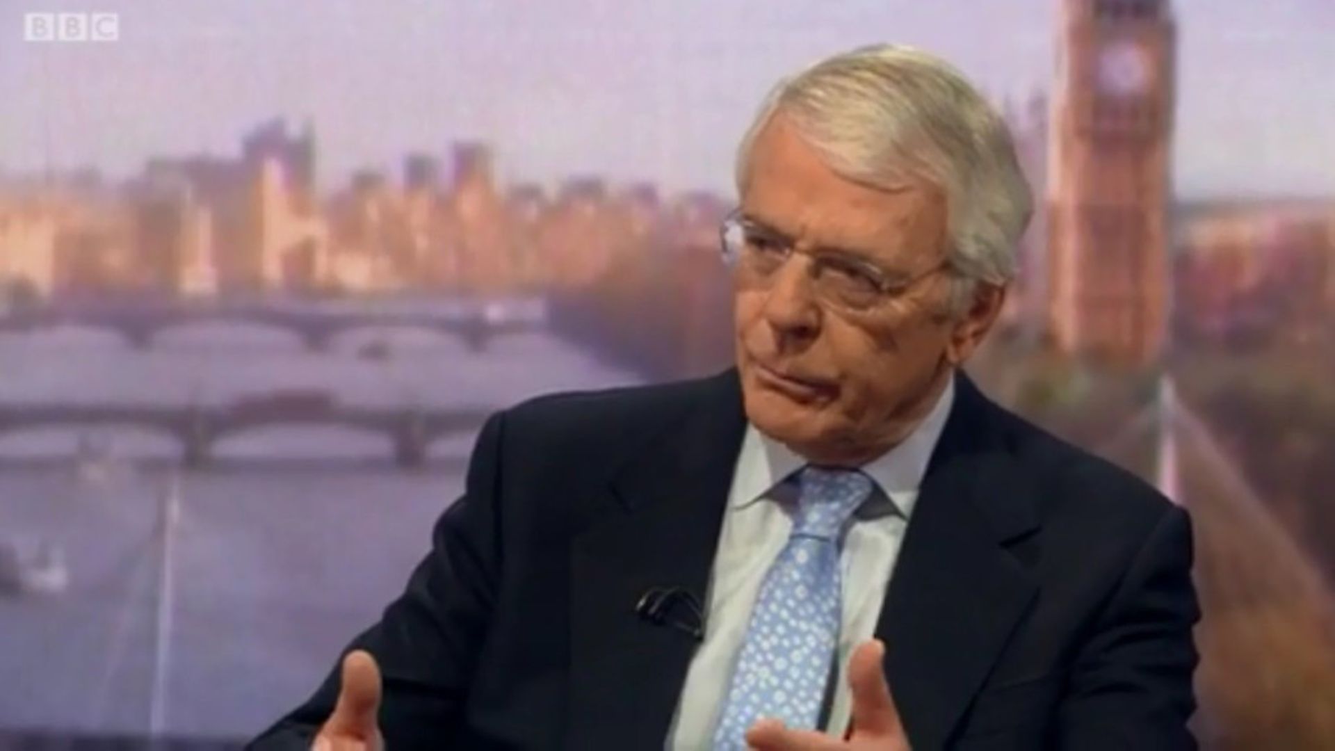 Sir John Major on the Andrew Marr show. Photograph: BBC. - Credit: Archant