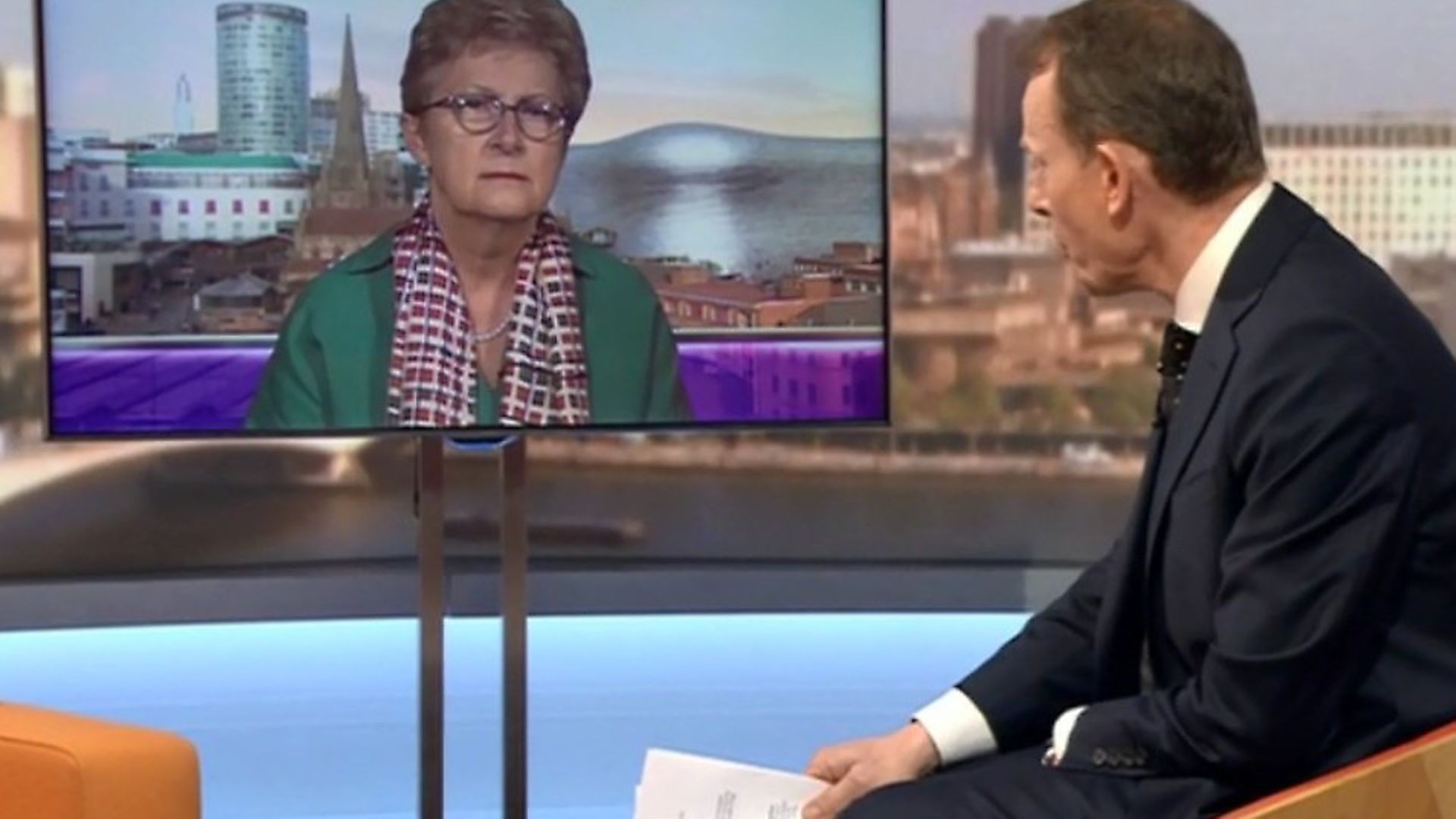 Vote Leave chair Gisela Stuart on the BBC Andrew Marr Show. - Credit: Archant