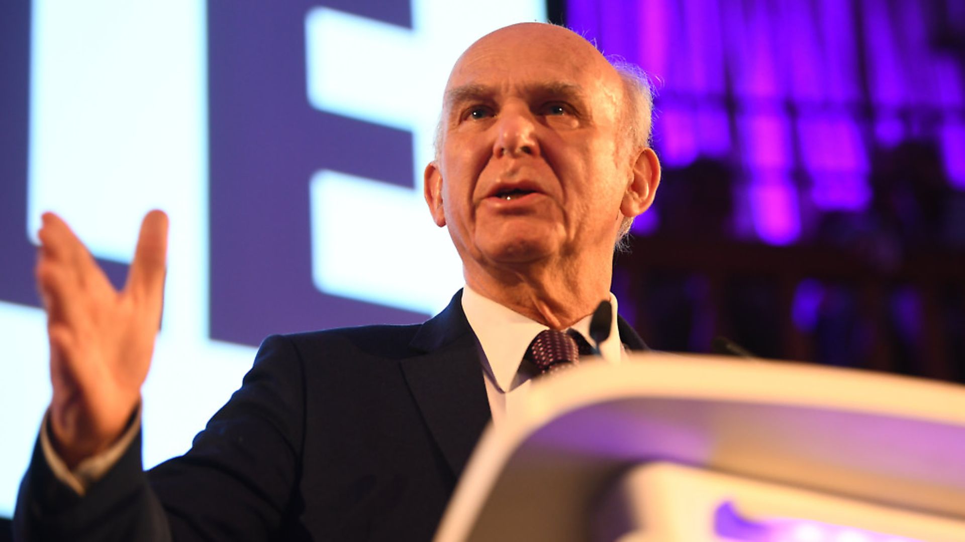 Sir Vince Cable speaks at the People's Vote Rally. Photograph: Victoria Jones/PA. - Credit: PA Wire/PA Images