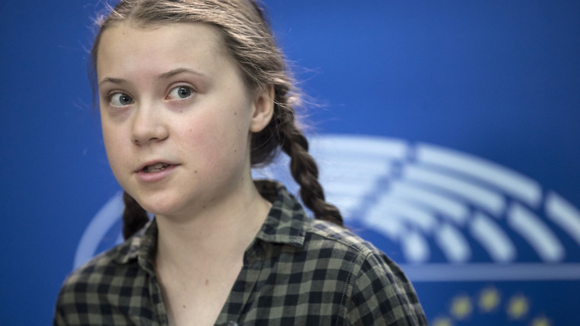 Swedish environmental activist Greta Thunberg speaks at the European Parliament in Strasbourg. (AP Photo/Jean-Francois Badias) - Credit: AP
