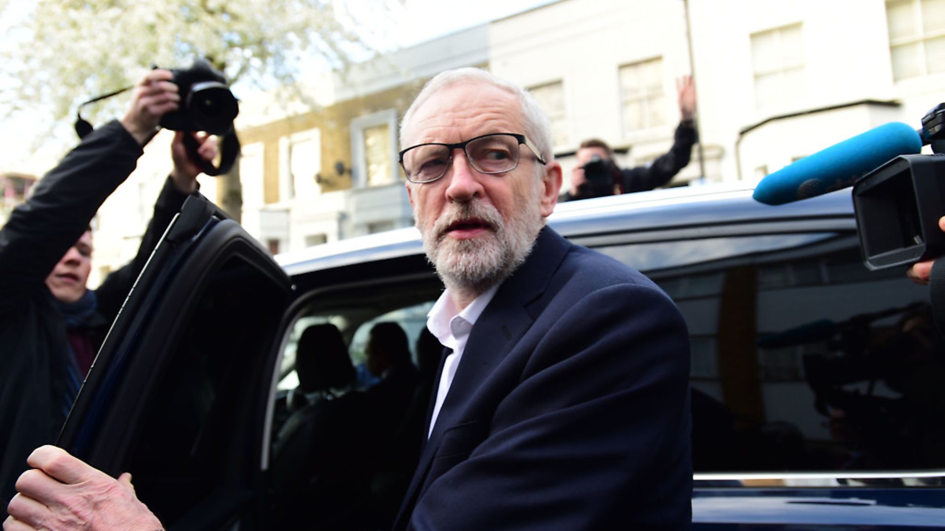 Labour Leader Jeremy Corbyn leaves his home in north London. Picture: David Mirzoeff/PA Wire - Credit: PA