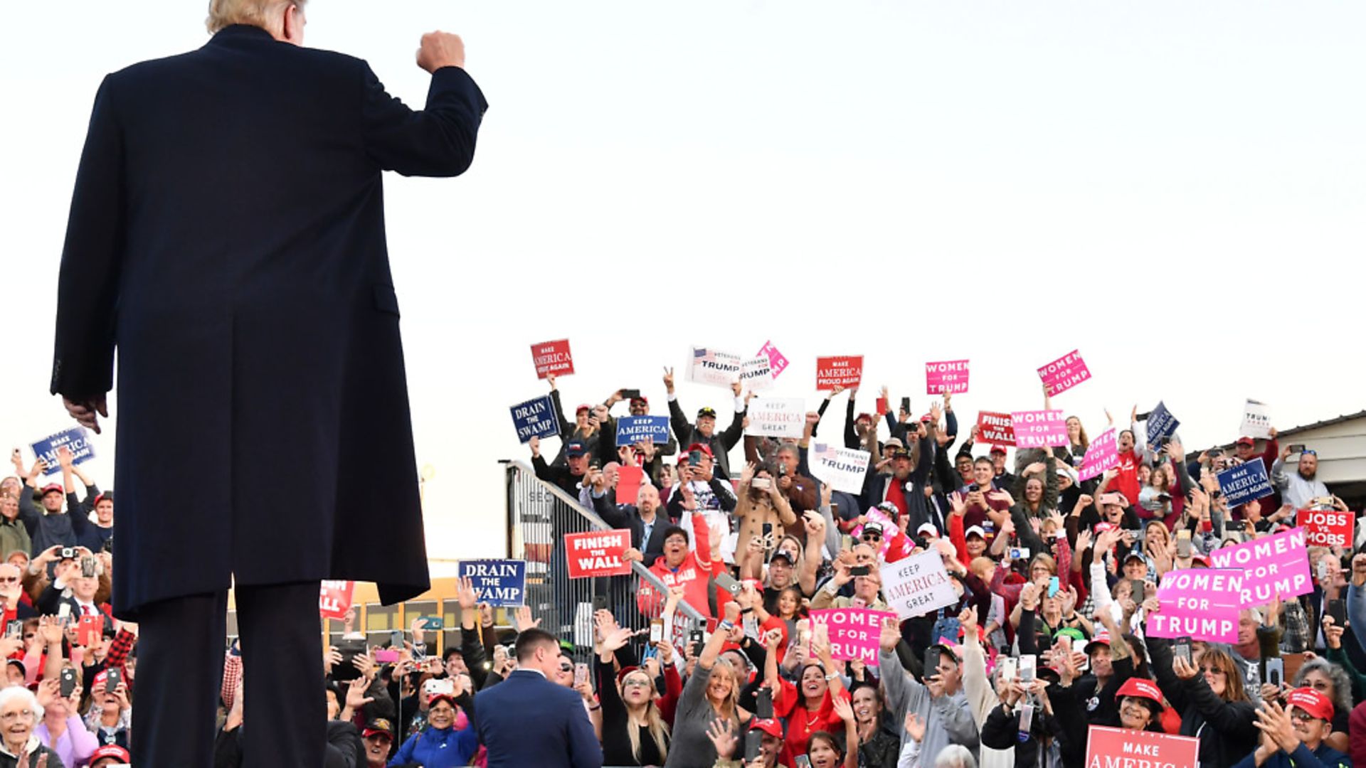 US President Donald Trump does the talking so his fans don't have to think for themselves. Picture: Nicholas Kamm/AFP/Getty Images - Credit: AFP/Getty Images