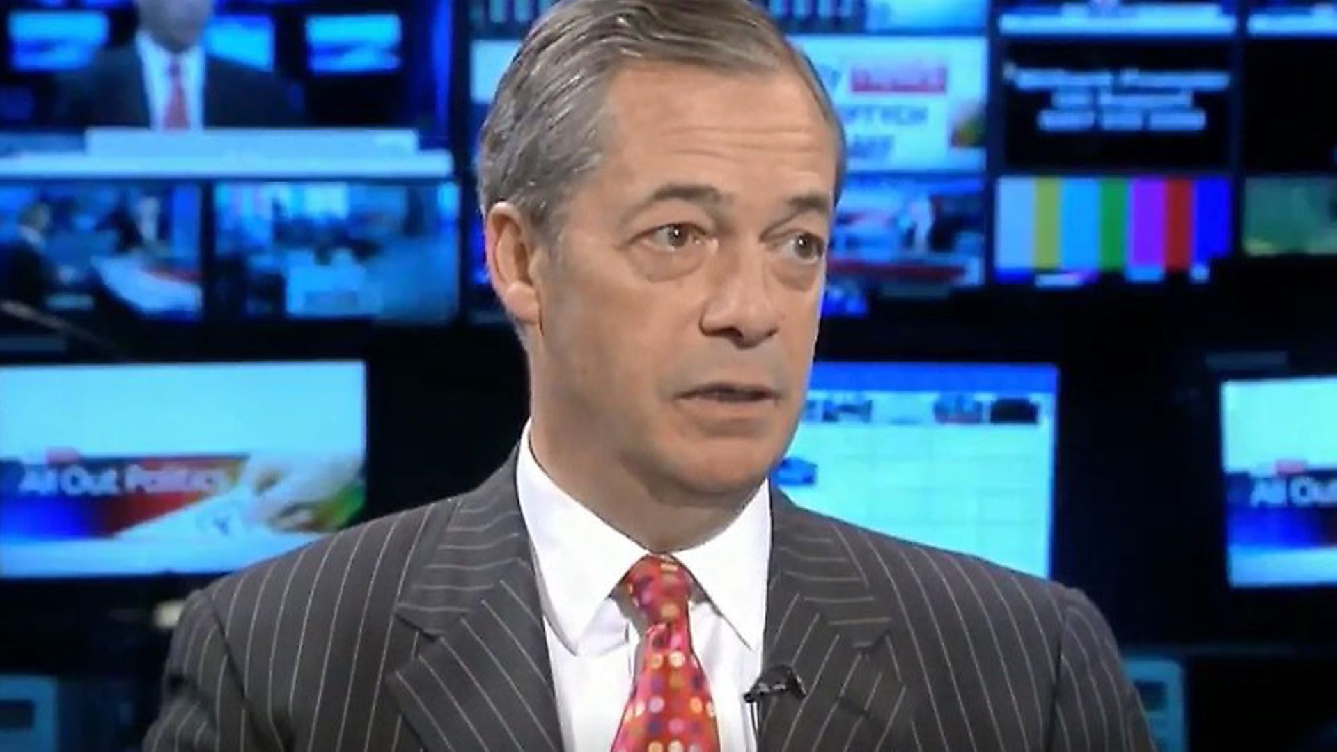 Nigel Farage appears on Sky News. Photograph: Sky. - Credit: Archant