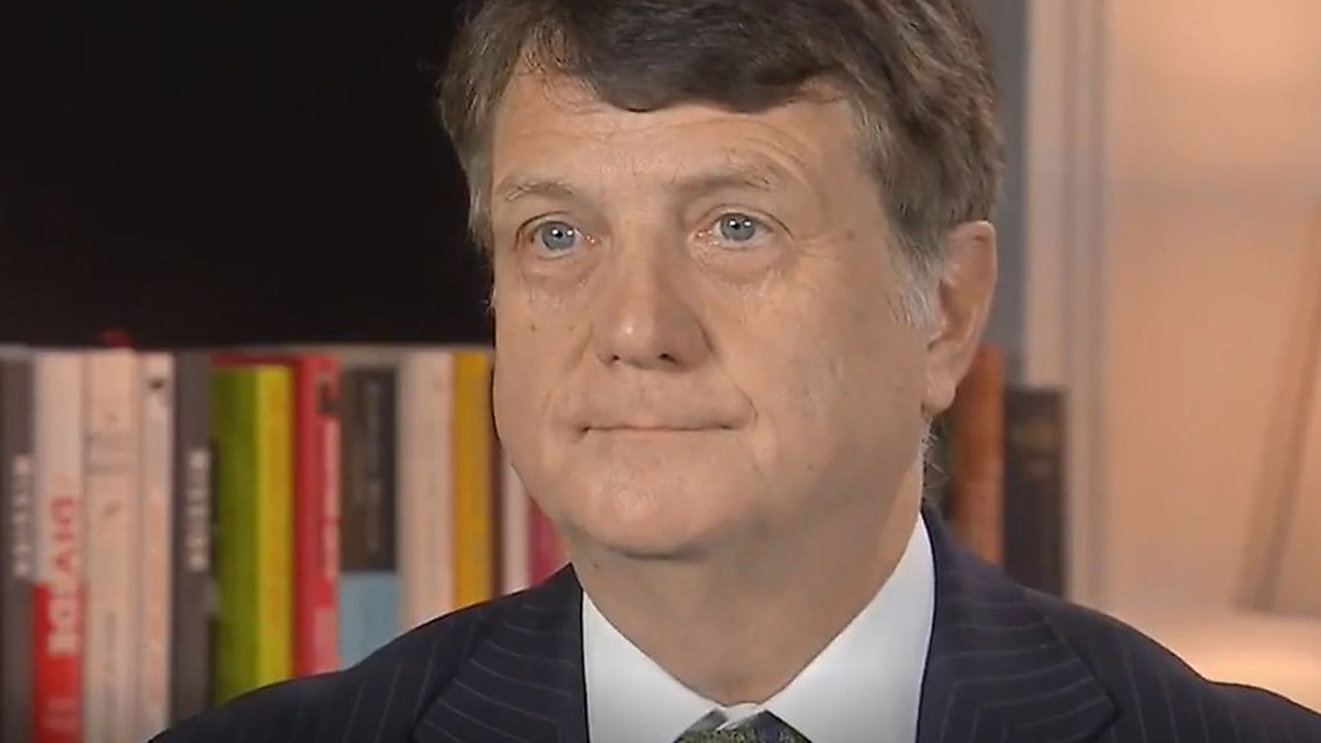 Gerard Batten in the Sky News interview. Photograph: Sky. - Credit: Archant