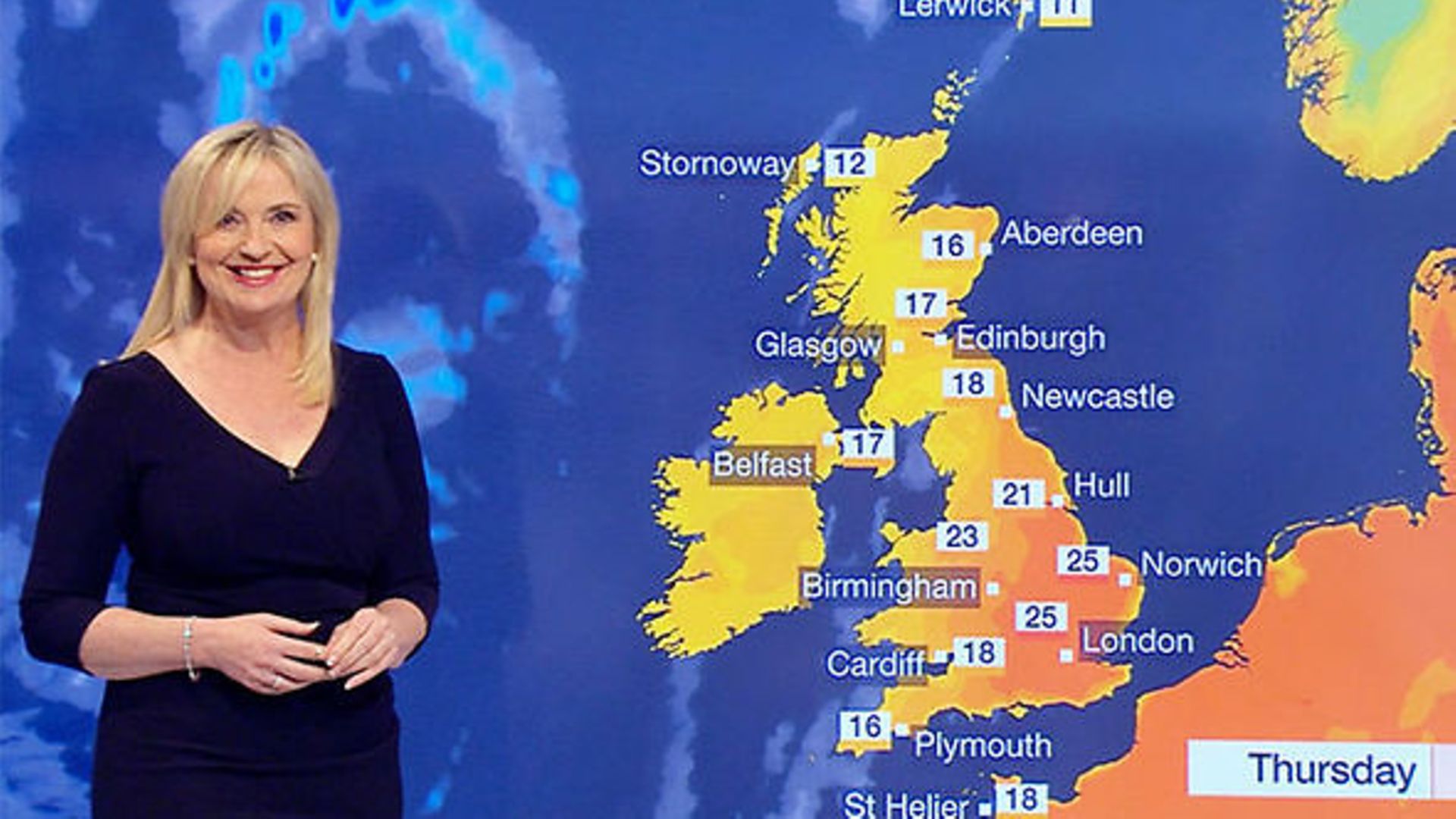 A BBC weather forecast - Credit: BBC