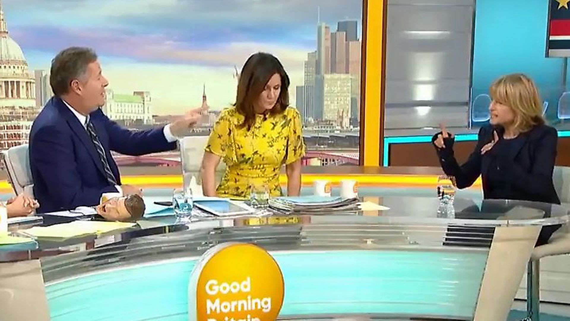Rachel Johnson and Piers Morgan clash over a People's Vote. Photograph: ITV/Good Morning Britain. - Credit: Archant