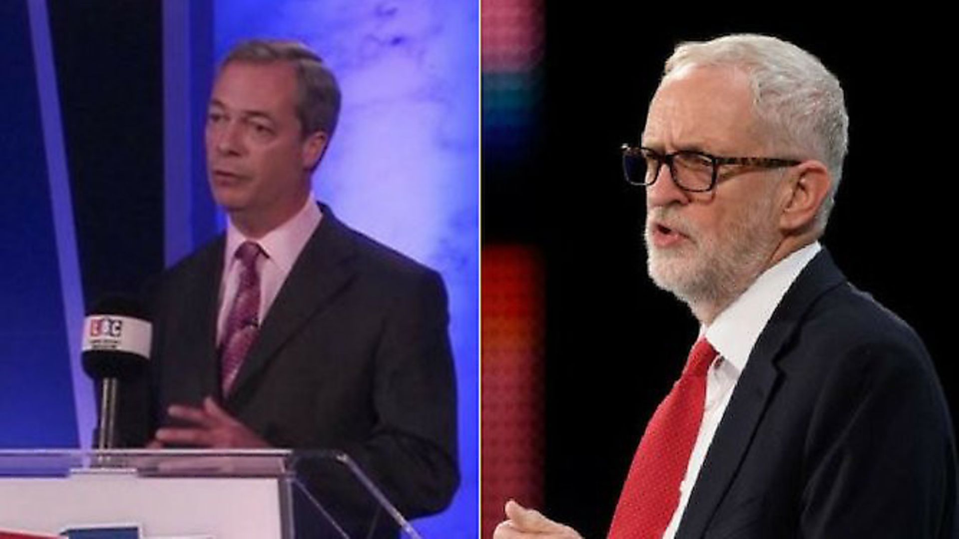 Nigel Farage and Jeremy Corbyn (Photograph: TNE/Archant) - Credit: Archant