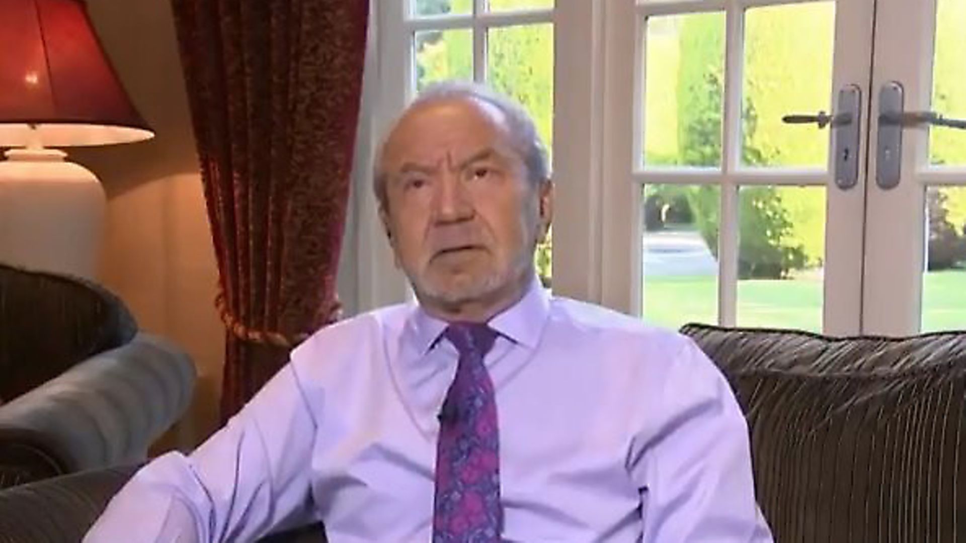 Alan Sugar rolls his eyes at the mention of Nigel Farage. Photograph: Good Morning Britain/ITV. - Credit: Archant