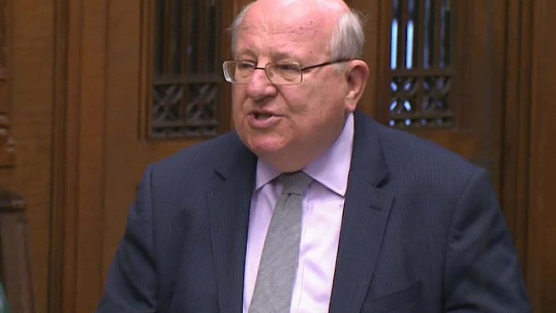 Mike Gapes in the House of Commons. Photograph: Parliament TV. - Credit: Archant