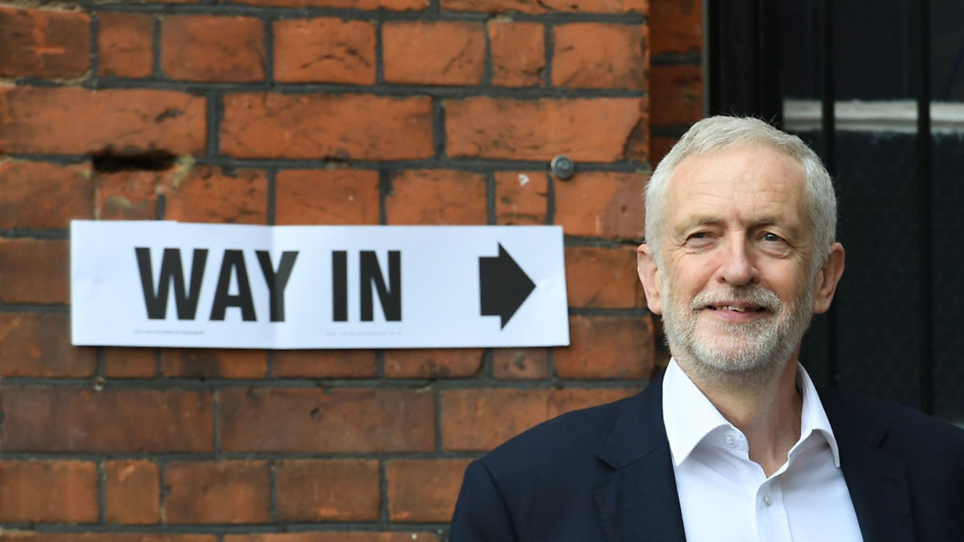 Labour leader Jeremy Corbyn outside the polling station in Islington where he voted in the European Parliament elections. Photograph: Stefan Rousseau/PA Wire. - Credit: PA