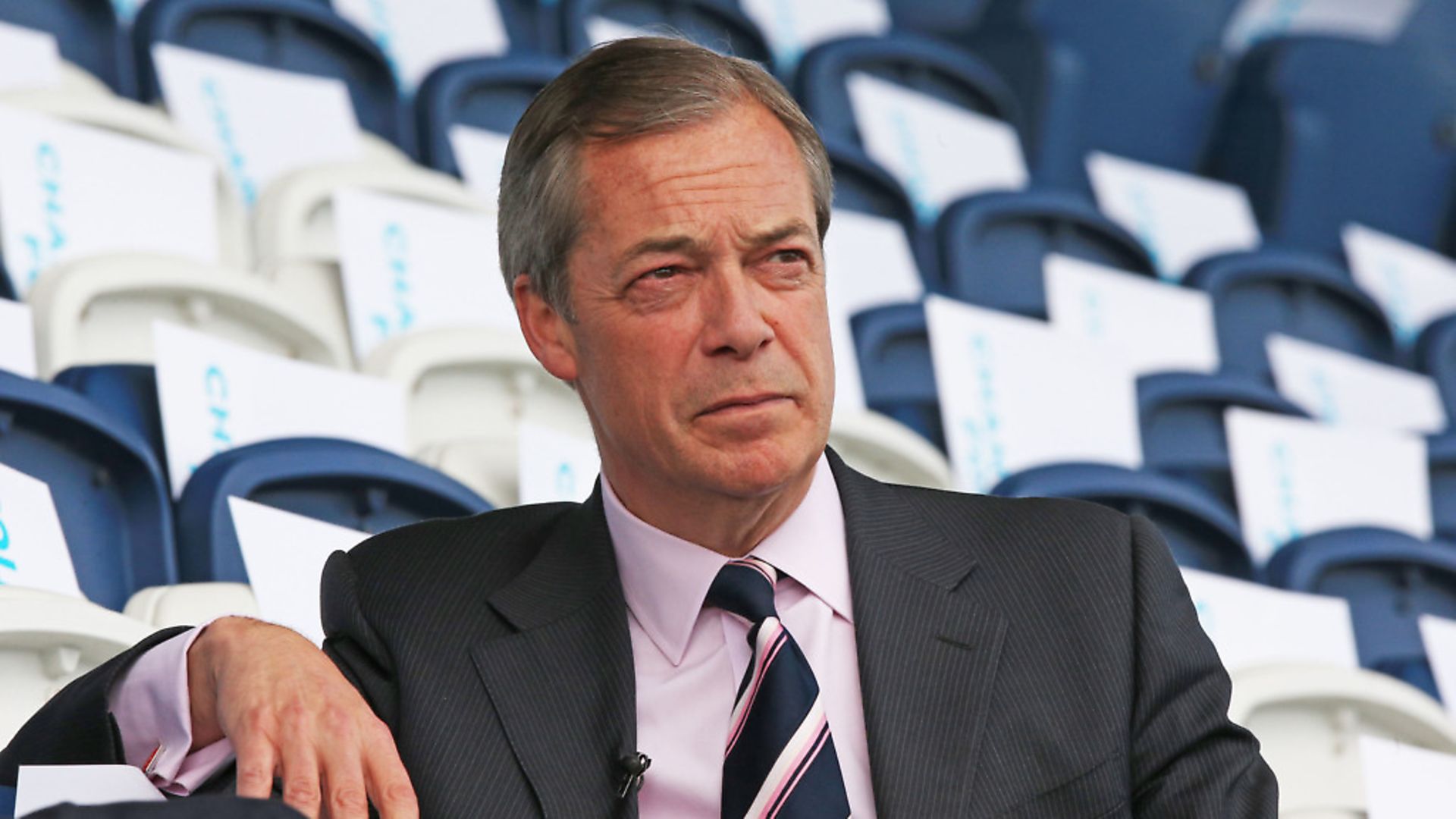 Nigel Farage at a Brexit Party rally at Mill Farm Sports Village, Wesham, Lancashire. Photograph: Peter Byrne/PA Wire. - Credit: PA