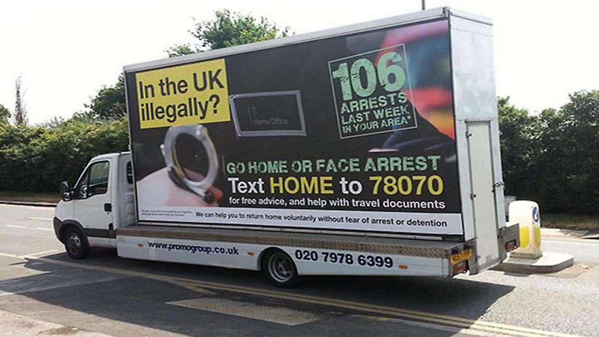 The Home Office's 'go home' vans. Photograph: Home Office/PA. - Credit: Archant