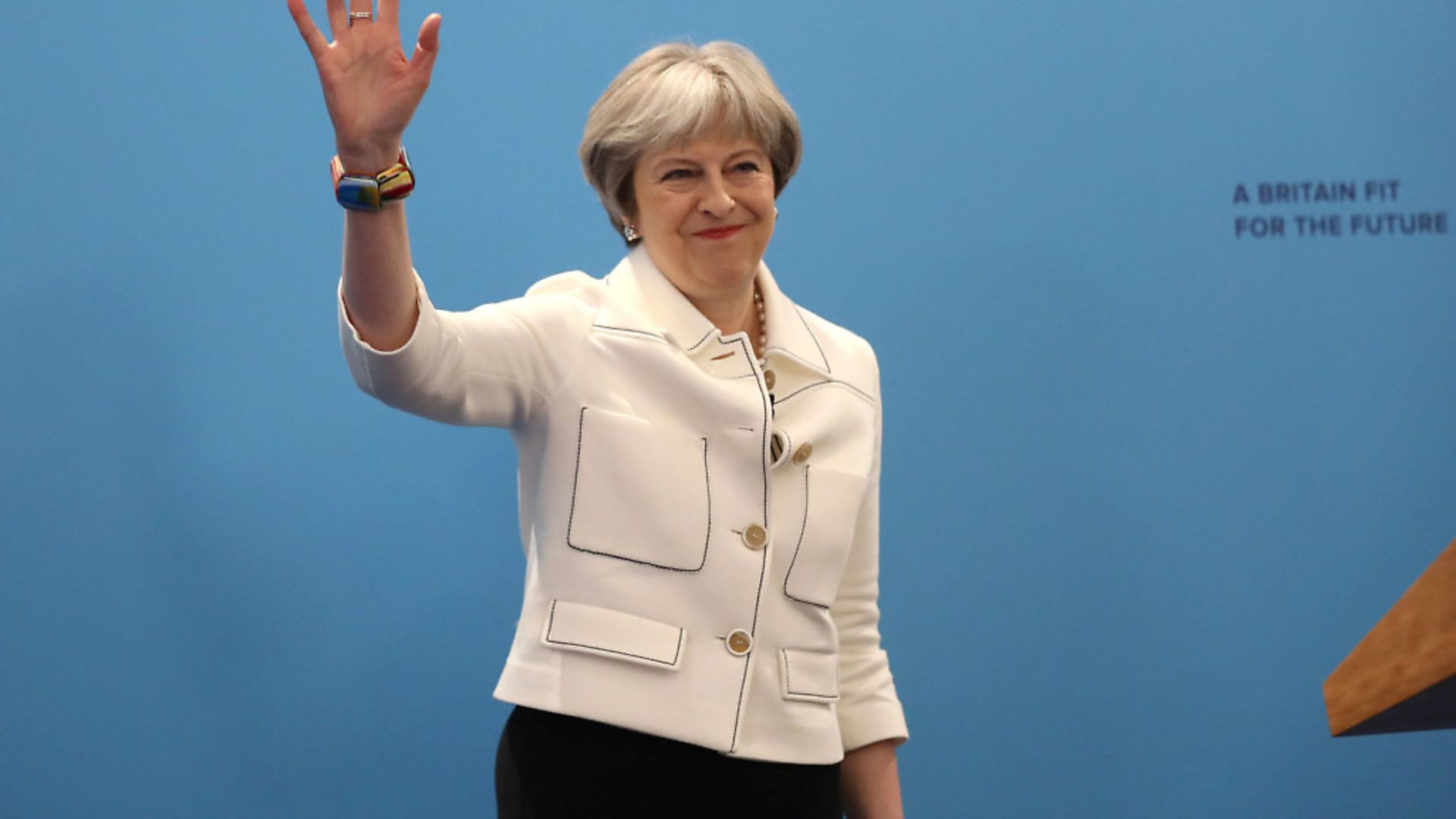 Theresa May at the Conservative Party's Spring Forum. (Photo by Simon Dawson - WPA Pool/Getty Images) - Credit: Getty Images