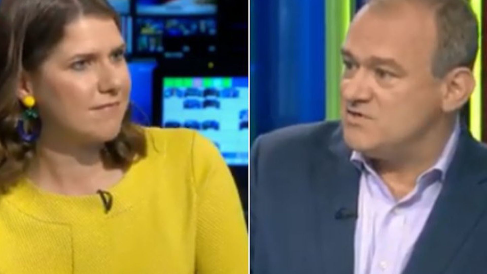 Jo Swinson and Ed Davey. Photograph: Sky News. - Credit: Archant