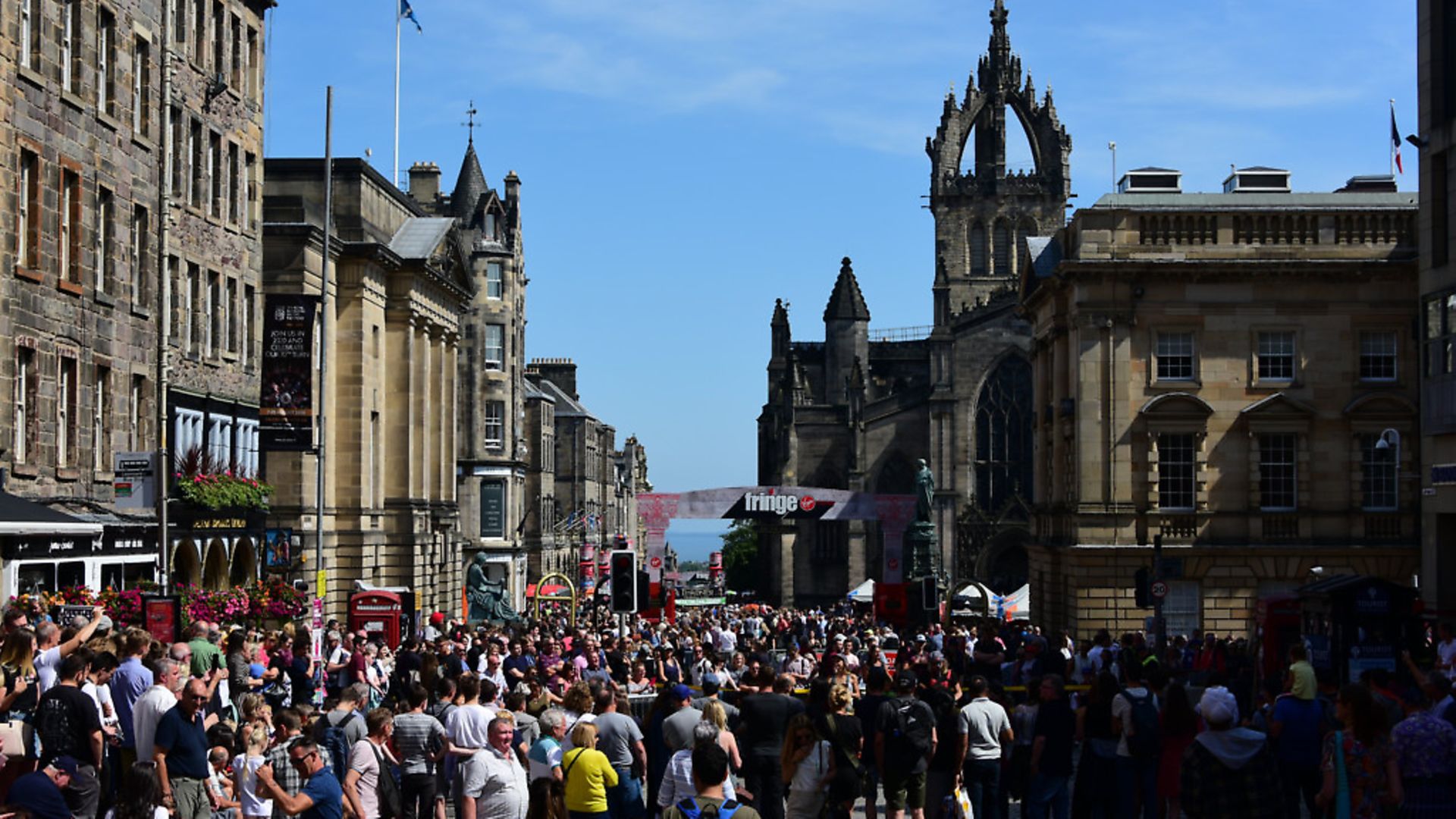 Festival-goers line the Royal Mile at the Edinburgh Festival Fringe. Picture: Ken Jack/Getty Images - Credit: Getty Images