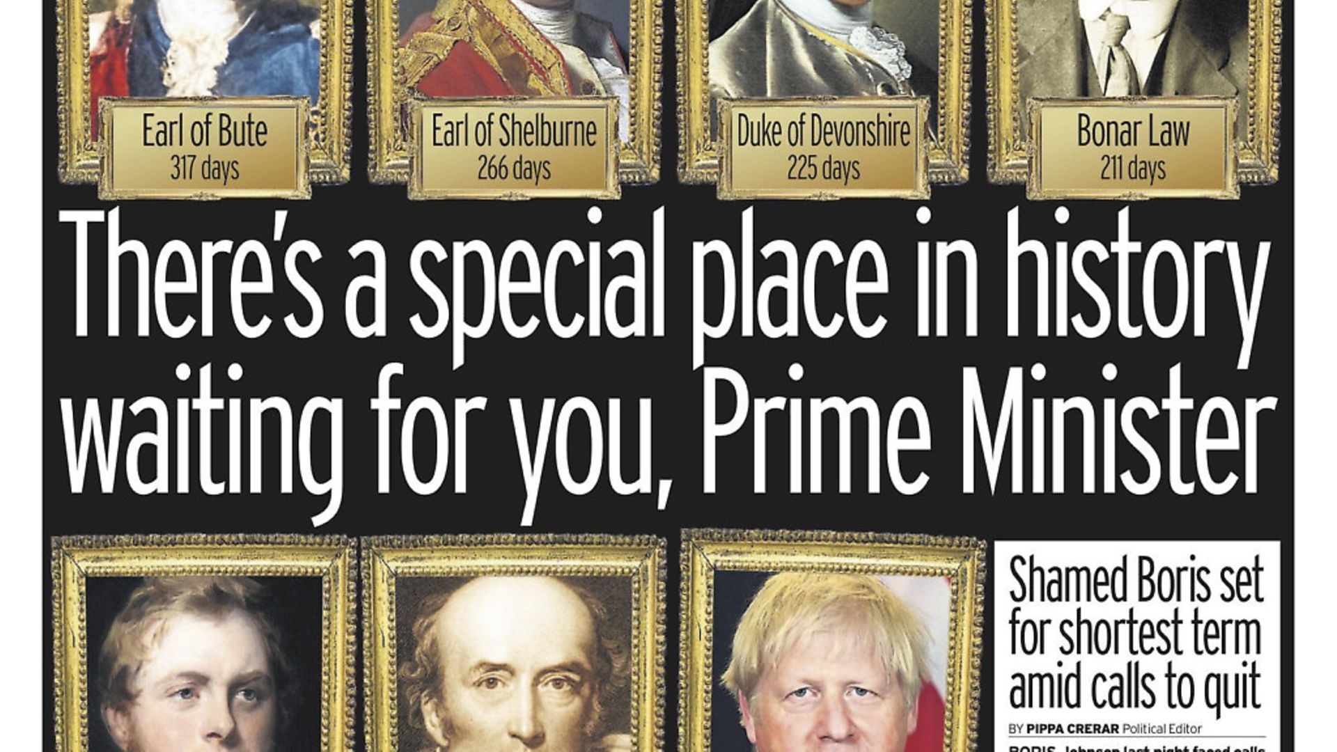 Front page of the Mirror. Photograph: Twitter. - Credit: Archant