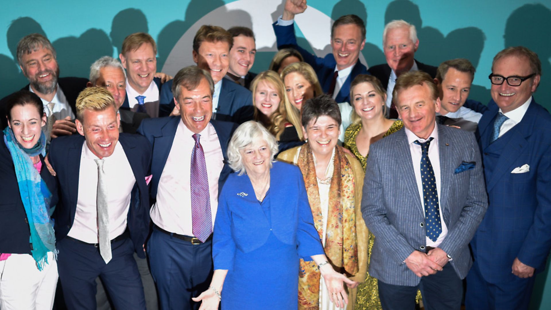 Brexit Party leader Nigel Farage poses with newly elected Brexit Party MEPs, including Annunziata Rees-Mogg,  Dr David Bull (L) and Ann Widdecombe (R). (Photo by Peter Summers/Getty Images) - Credit: Getty Images