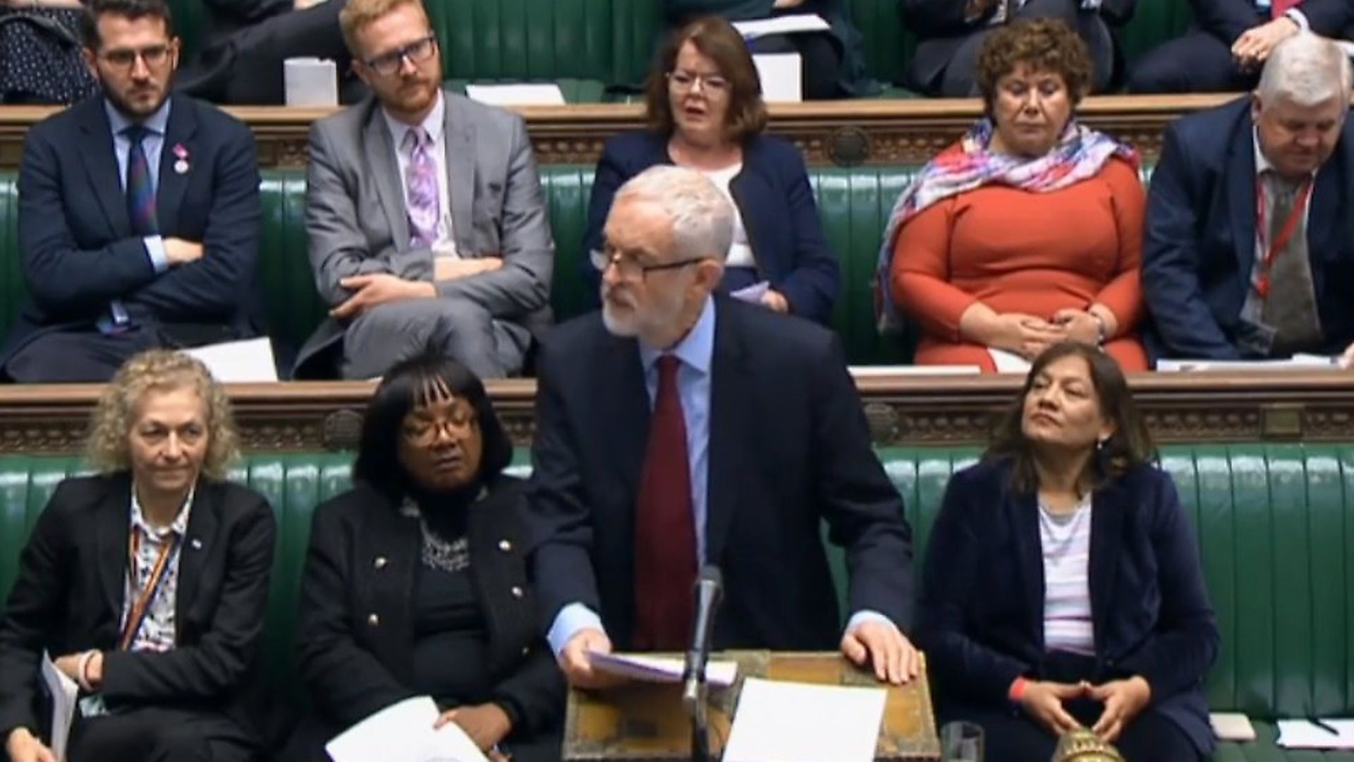 Jeremy Corbyn gives statement on Boris Johnson's Brexit proposals. Photograph: Parliament TV. - Credit: Archant