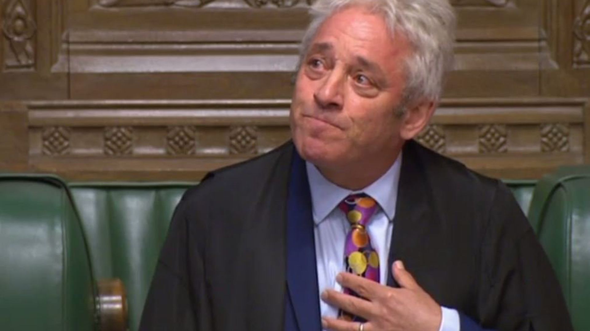 John Bercow thanked his wife and children in an emotional speech announcing his departure as speaker of the House of Commons. Picture: Parliament TV - Credit: Parliament TV