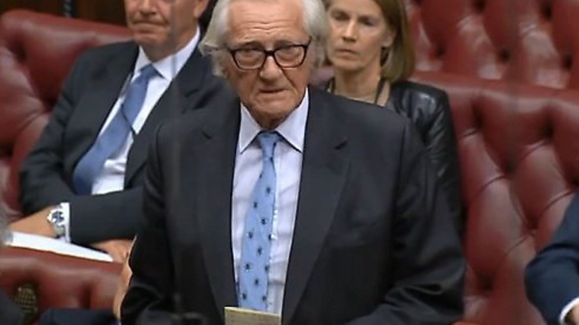 Michael Heseltine in the House of Lords. Photograph: Parliament TV. - Credit: Archant